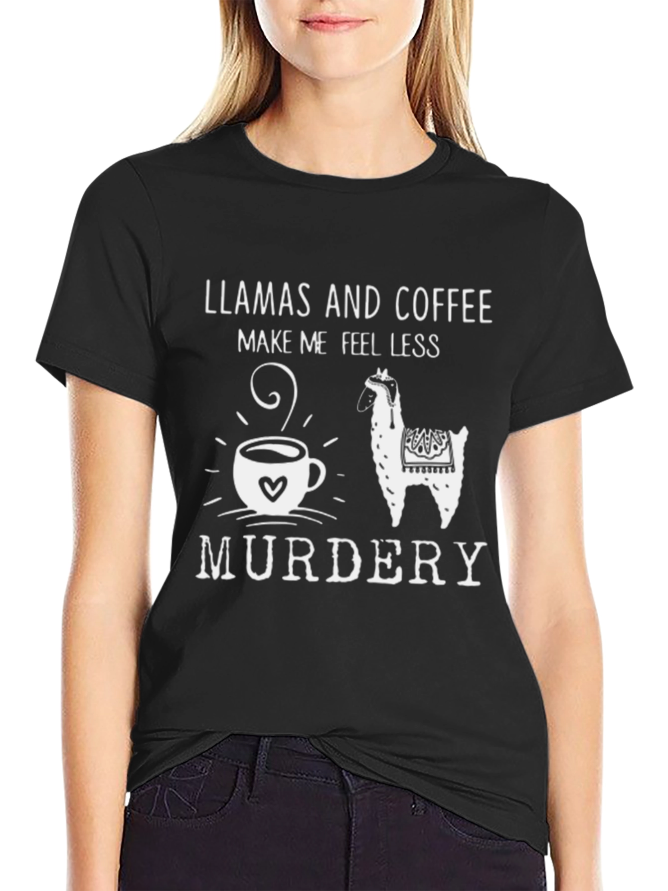 Llamas & Coffee Make Me Feel Less Murdery T-Shirt