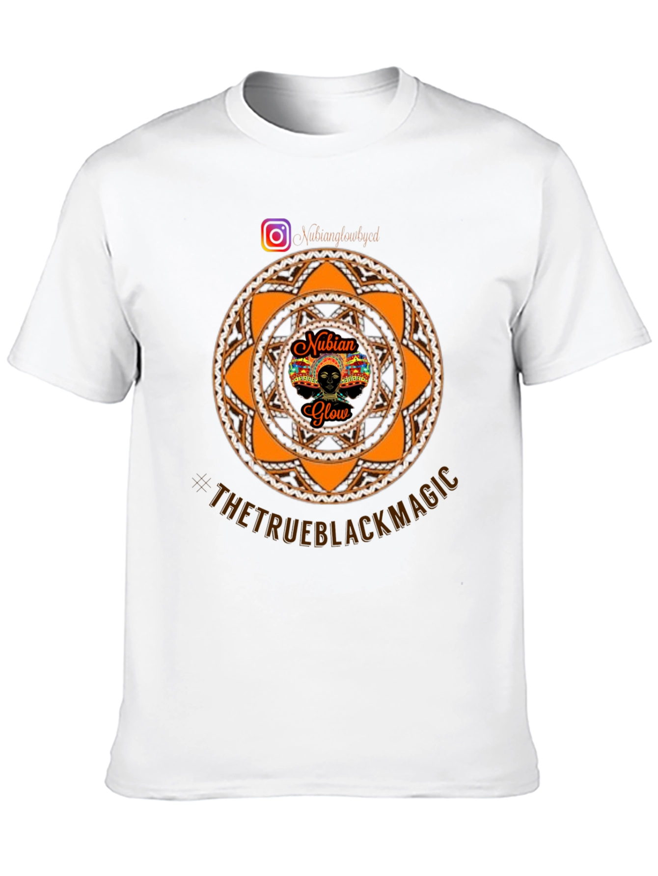 Nubian Glow Black T-Shirt - The True Black Magic