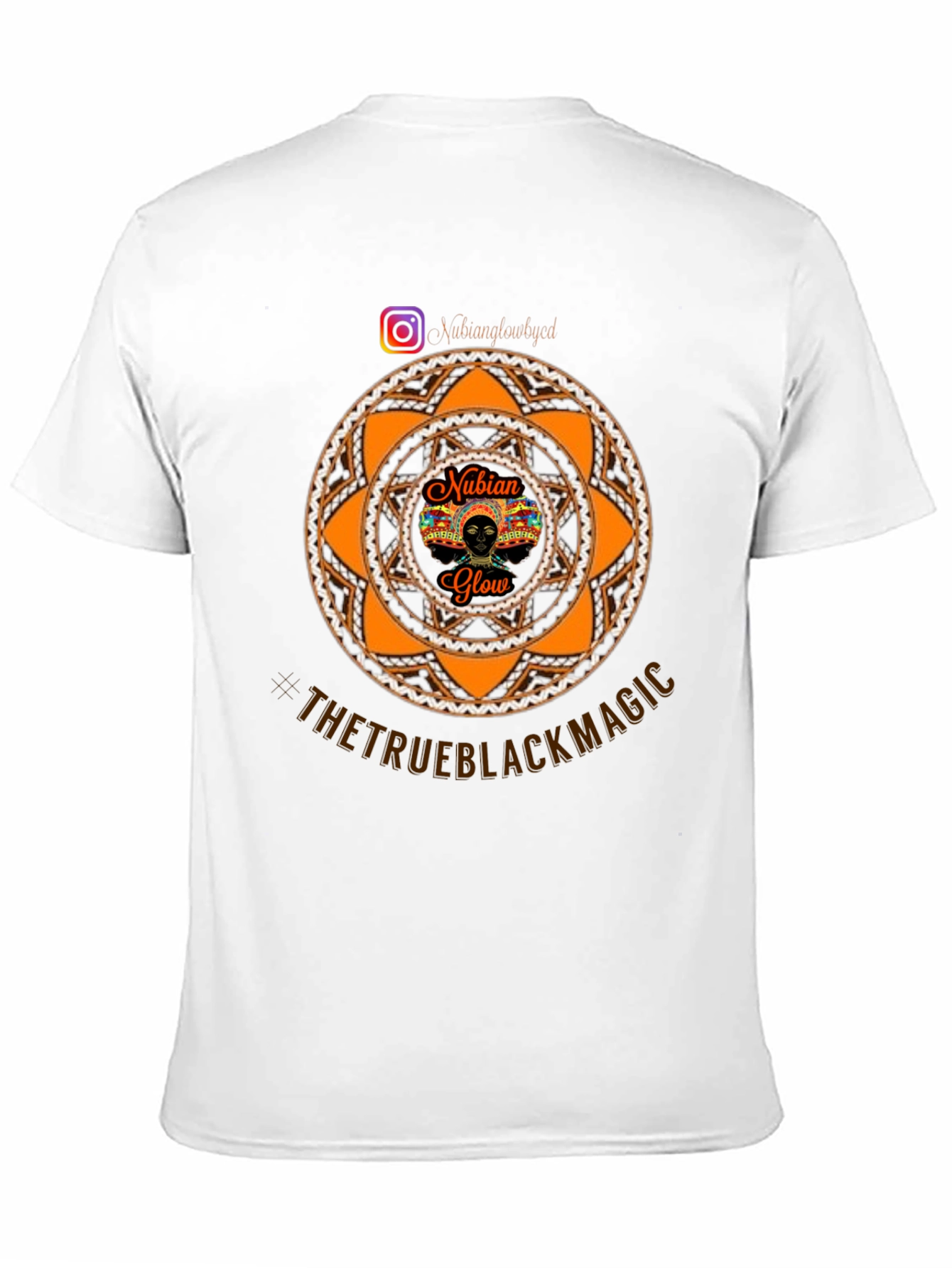 Nubian Glow Black T-Shirt - The True Black Magic