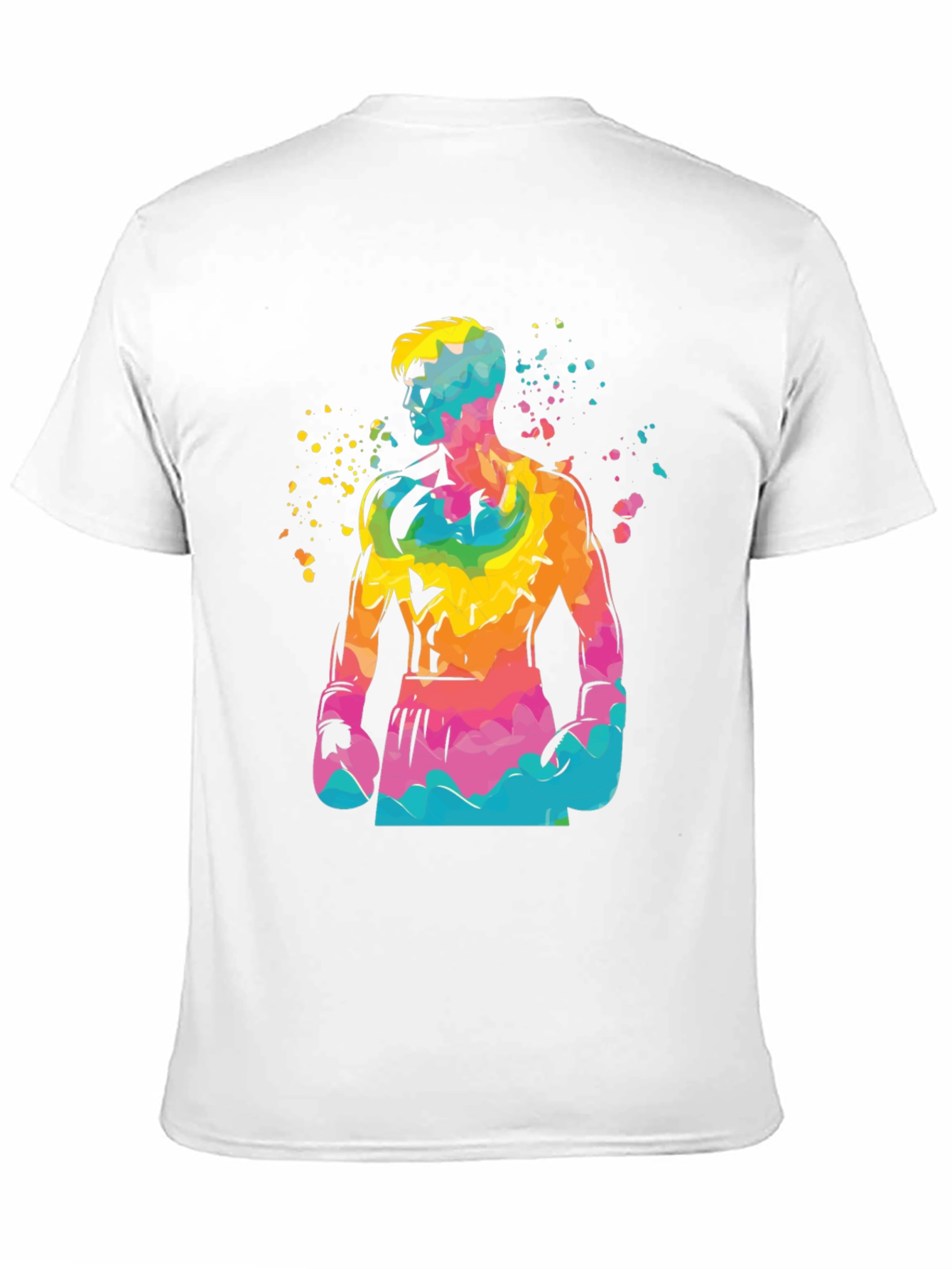 Vibrant Boxer Graphic Tee - Stylish Mens Black T-Shirt
