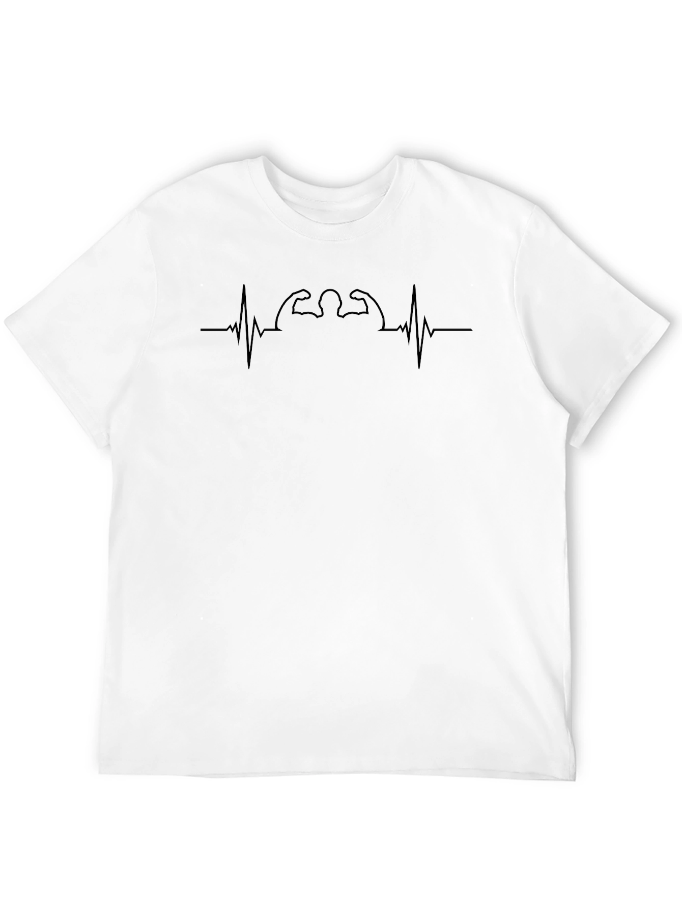 Bodybuilding Heartbeat Graphic Tee - Fitness T-Shirt