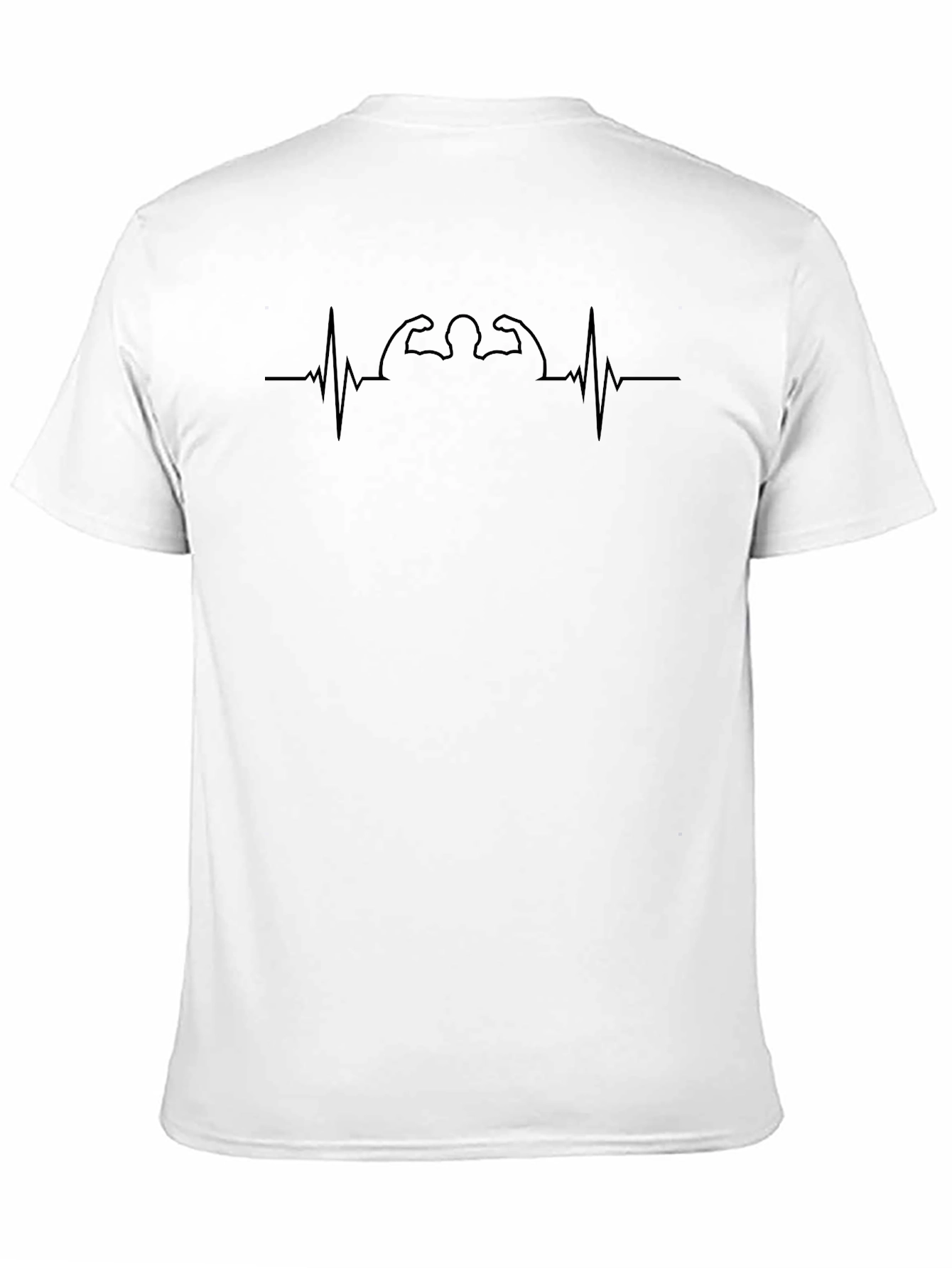 Bodybuilding Heartbeat Graphic Tee - Fitness T-Shirt