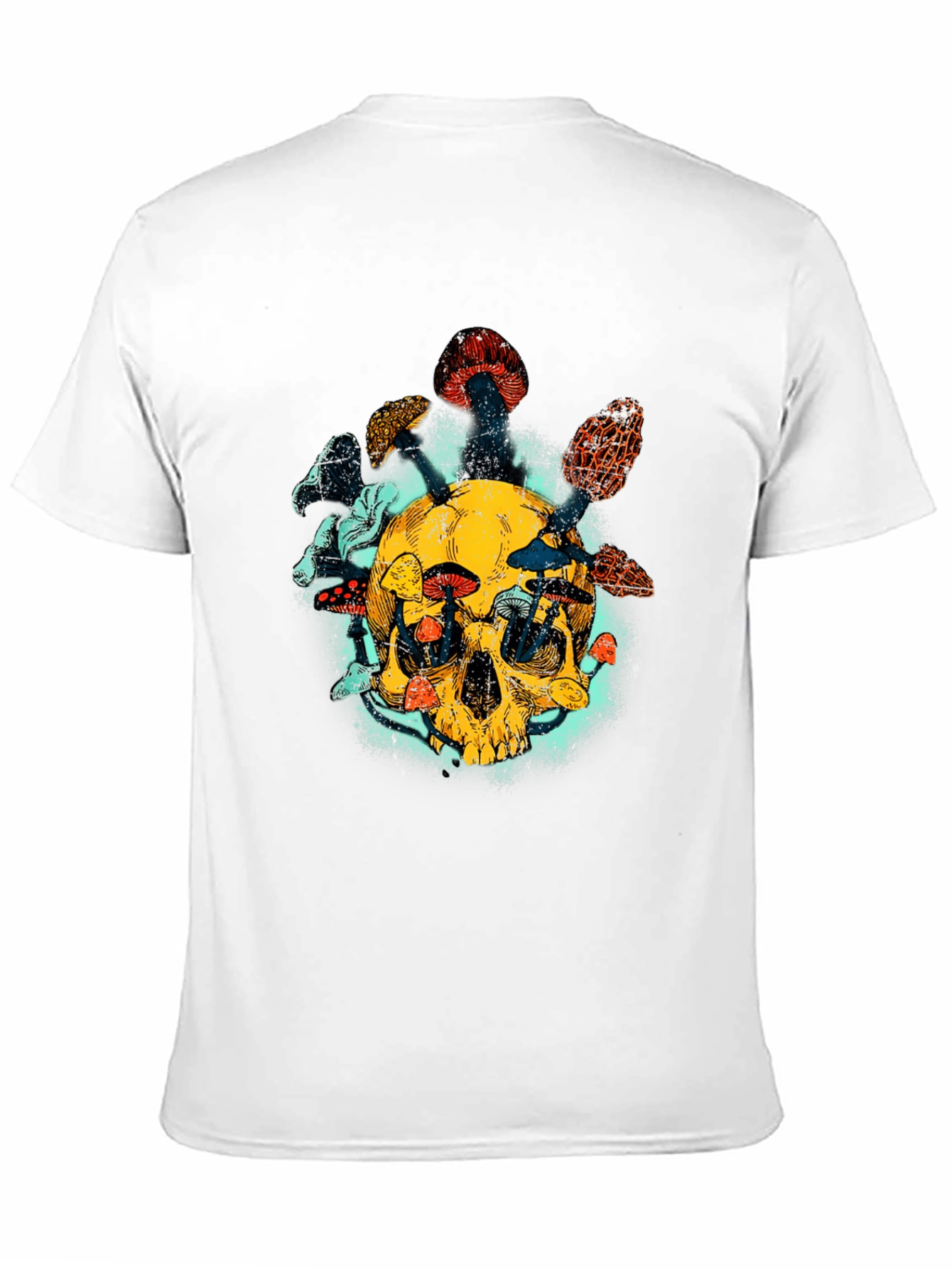 Skull & Mushroom Graphic Tee - Unique Design