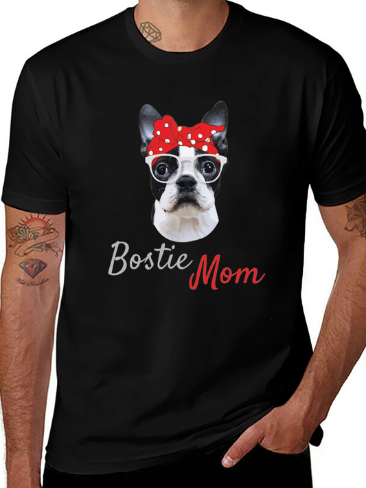Bostie Mom Graphic Tee - Boston Terrier Dog Lover Shirt