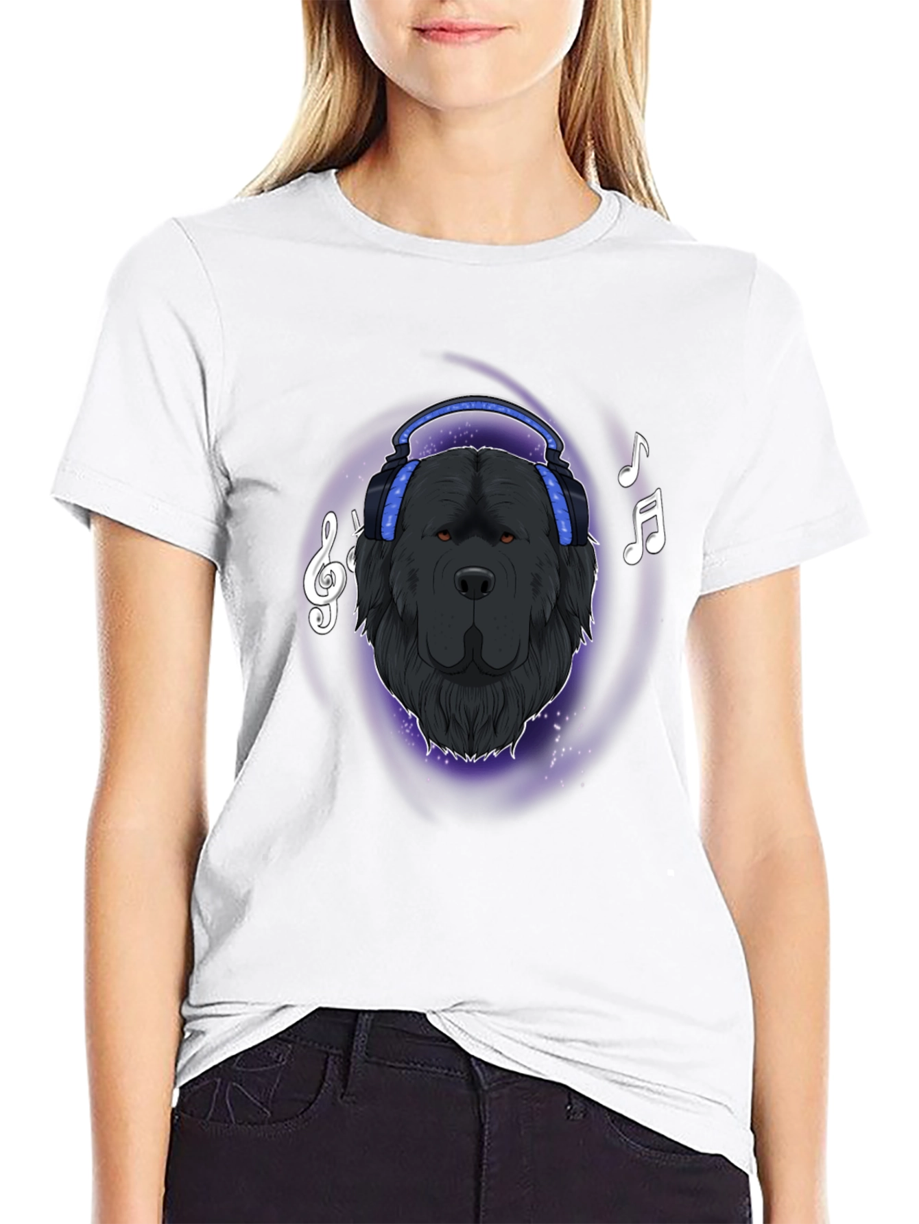 Cool Dog DJ T-Shirt - Black