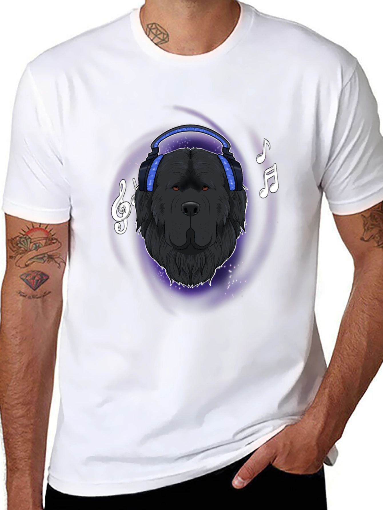 Cool Dog DJ T-Shirt - Black