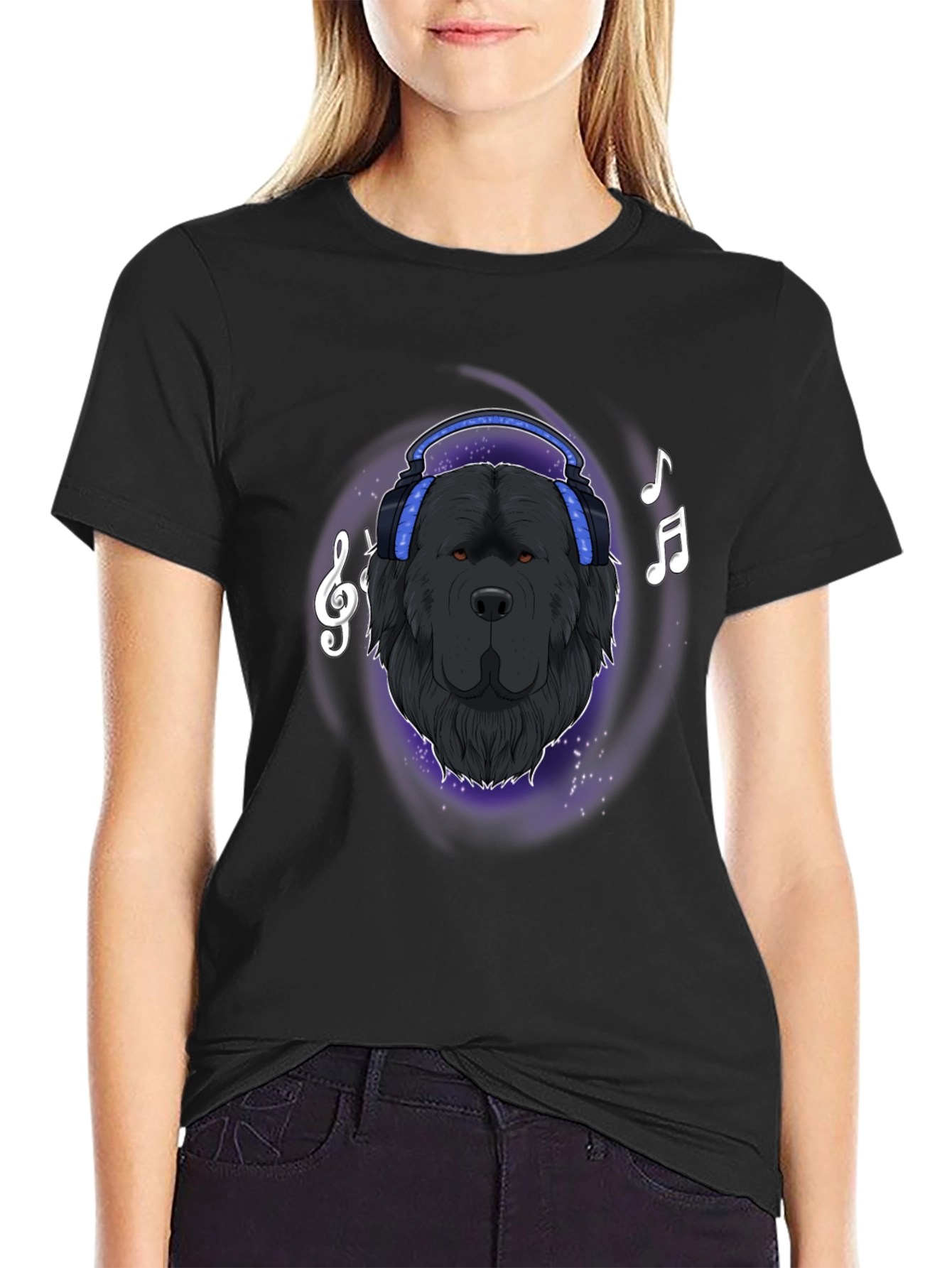 Cool Dog DJ T-Shirt - Black