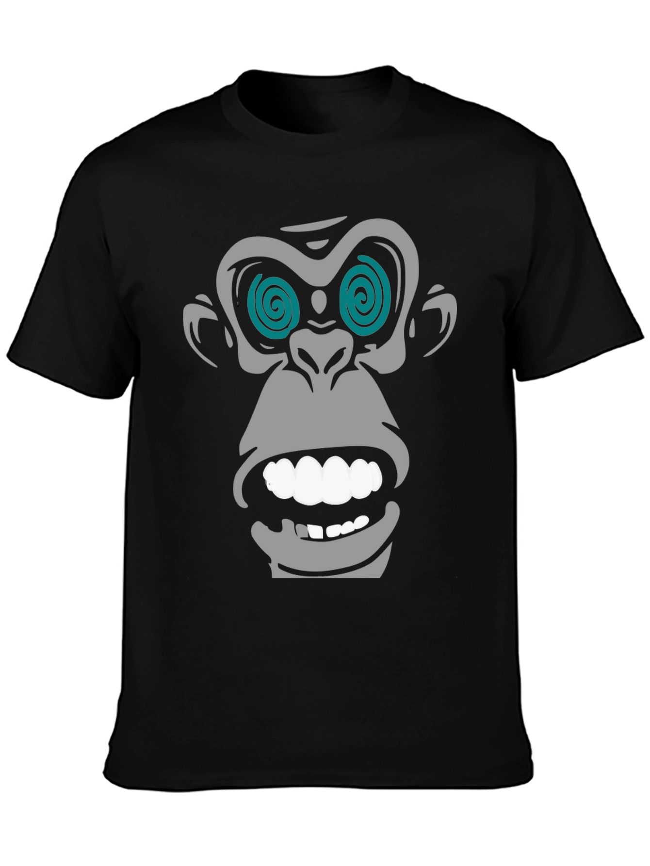 Hypnotic Monkey Graphic T-Shirt - Black
