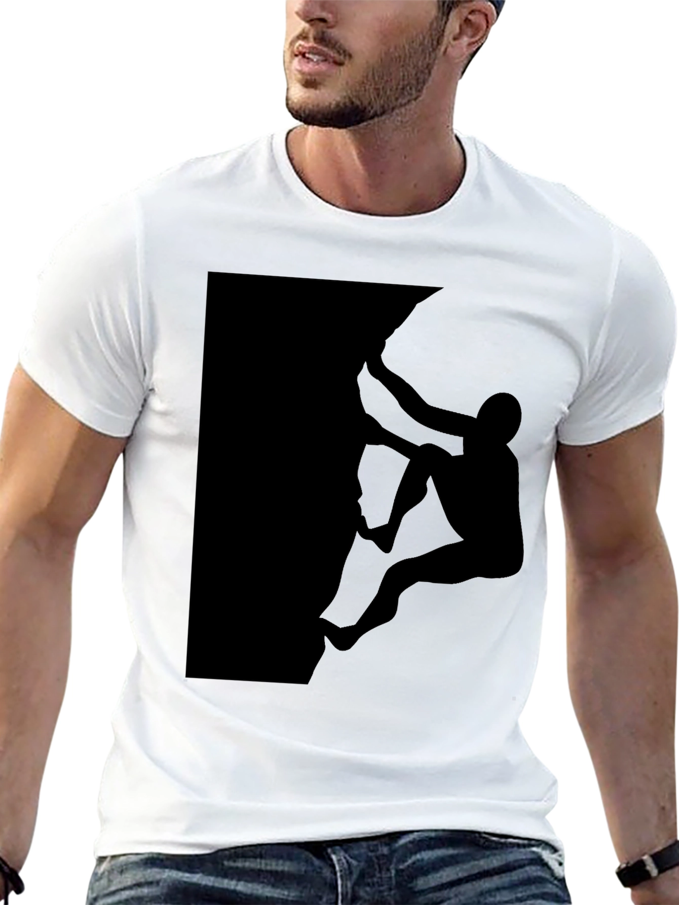 Rock Climbing Silhouette Tee - Adventure Shirt