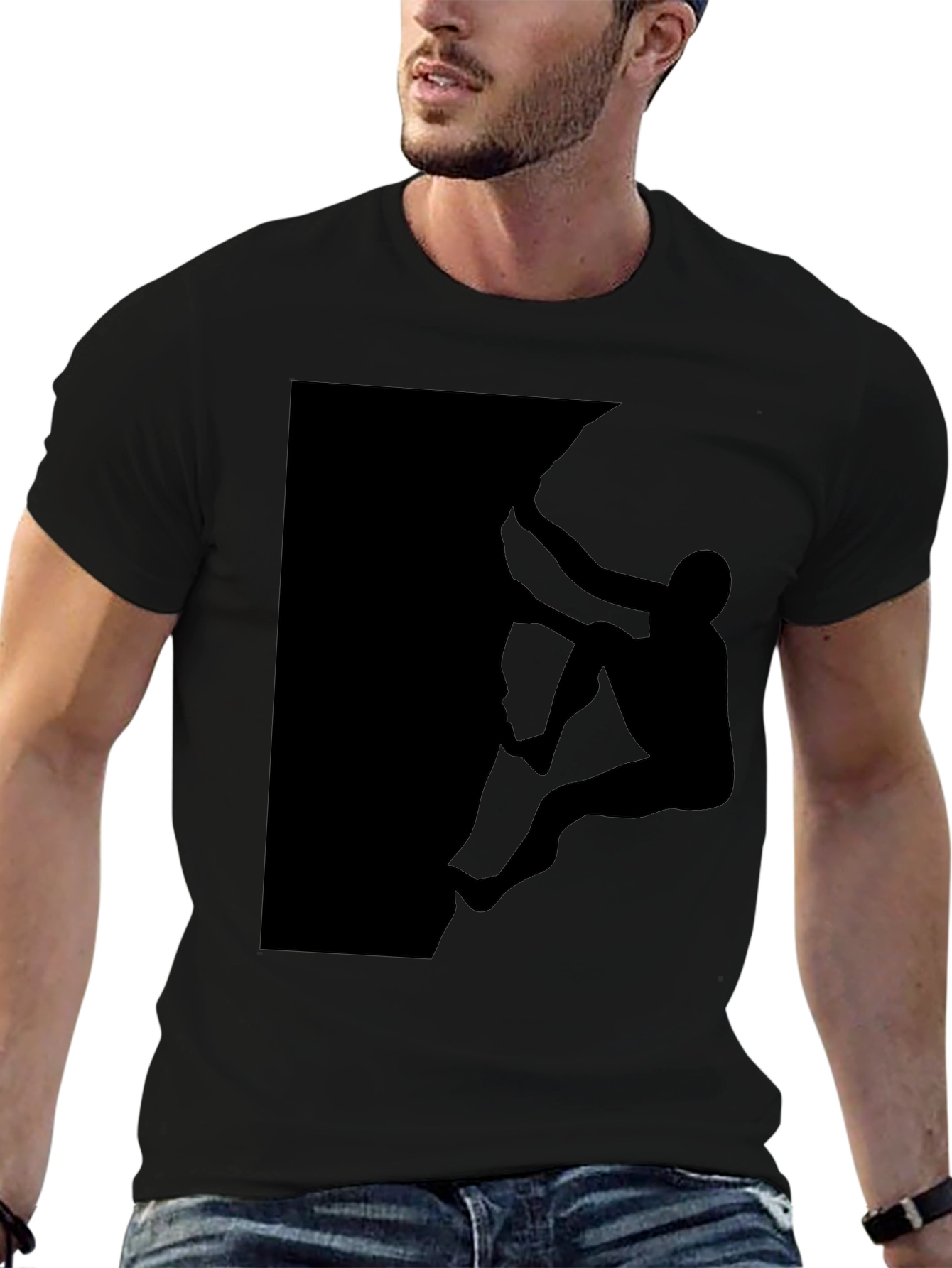 Rock Climbing Silhouette Tee - Adventure Shirt