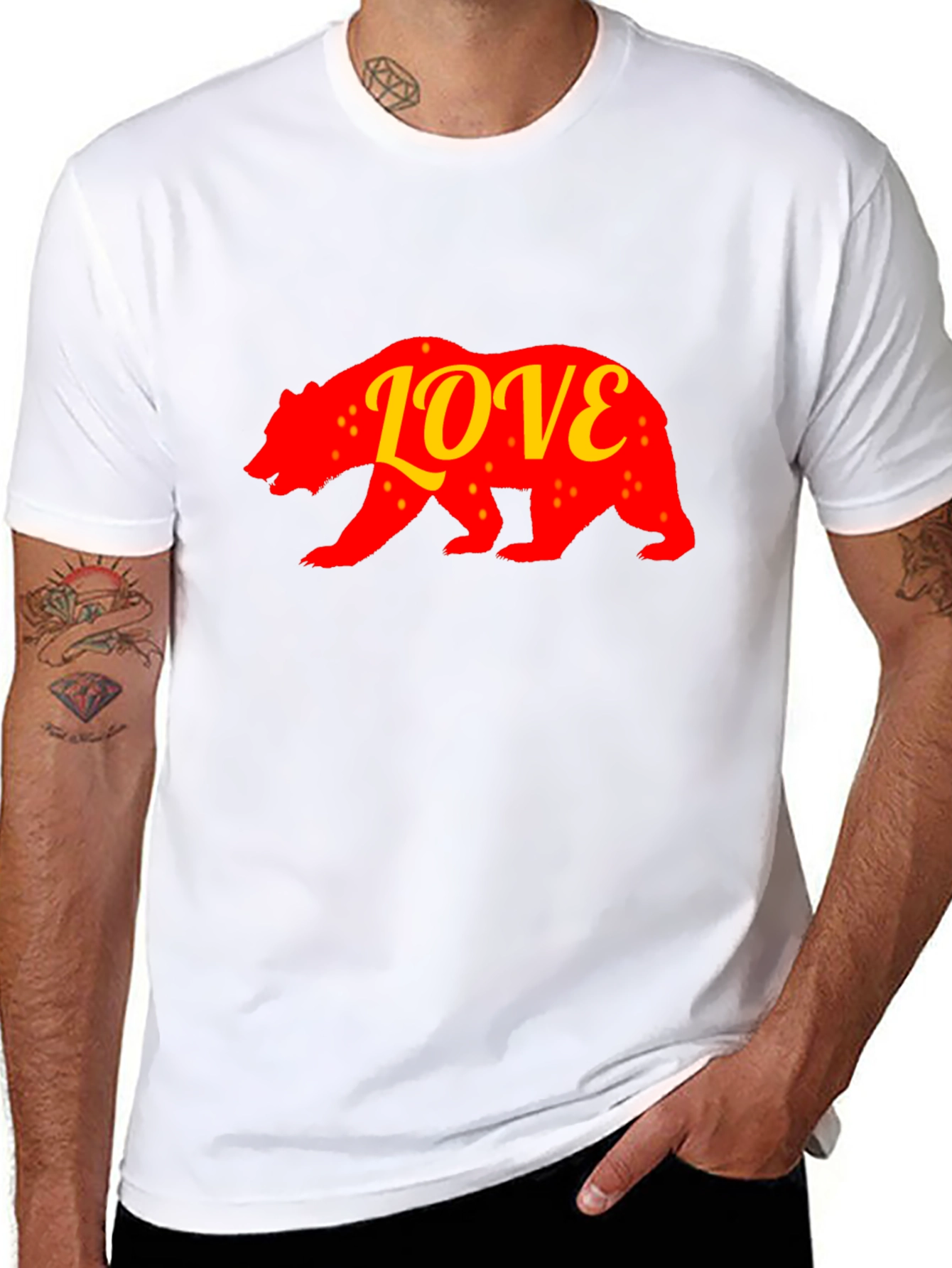 California Bear Love T-Shirt - Black