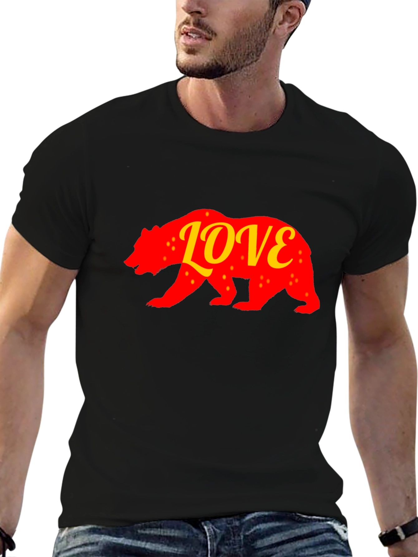 California Bear Love T-Shirt - Black