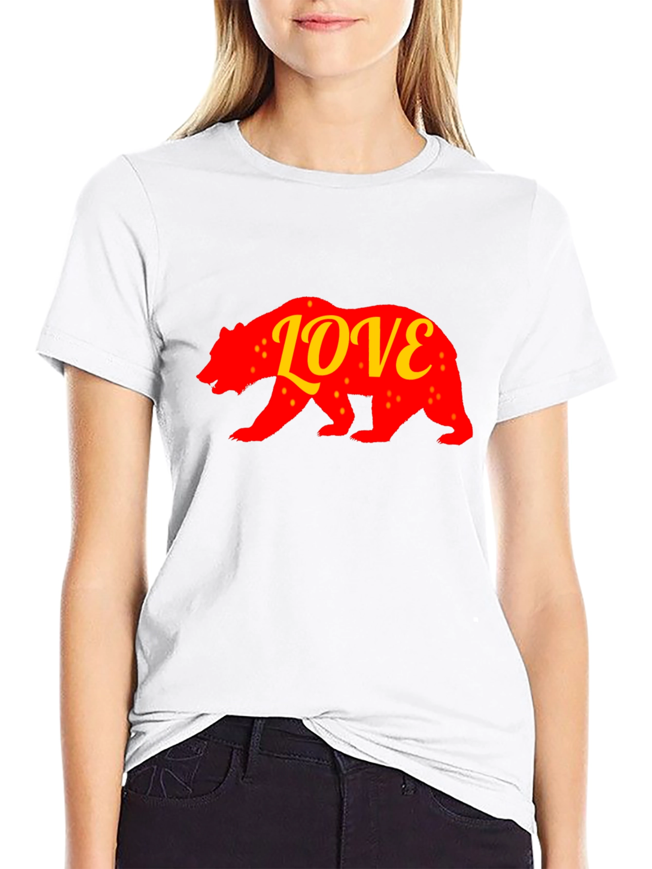 California Bear Love T-Shirt - Black