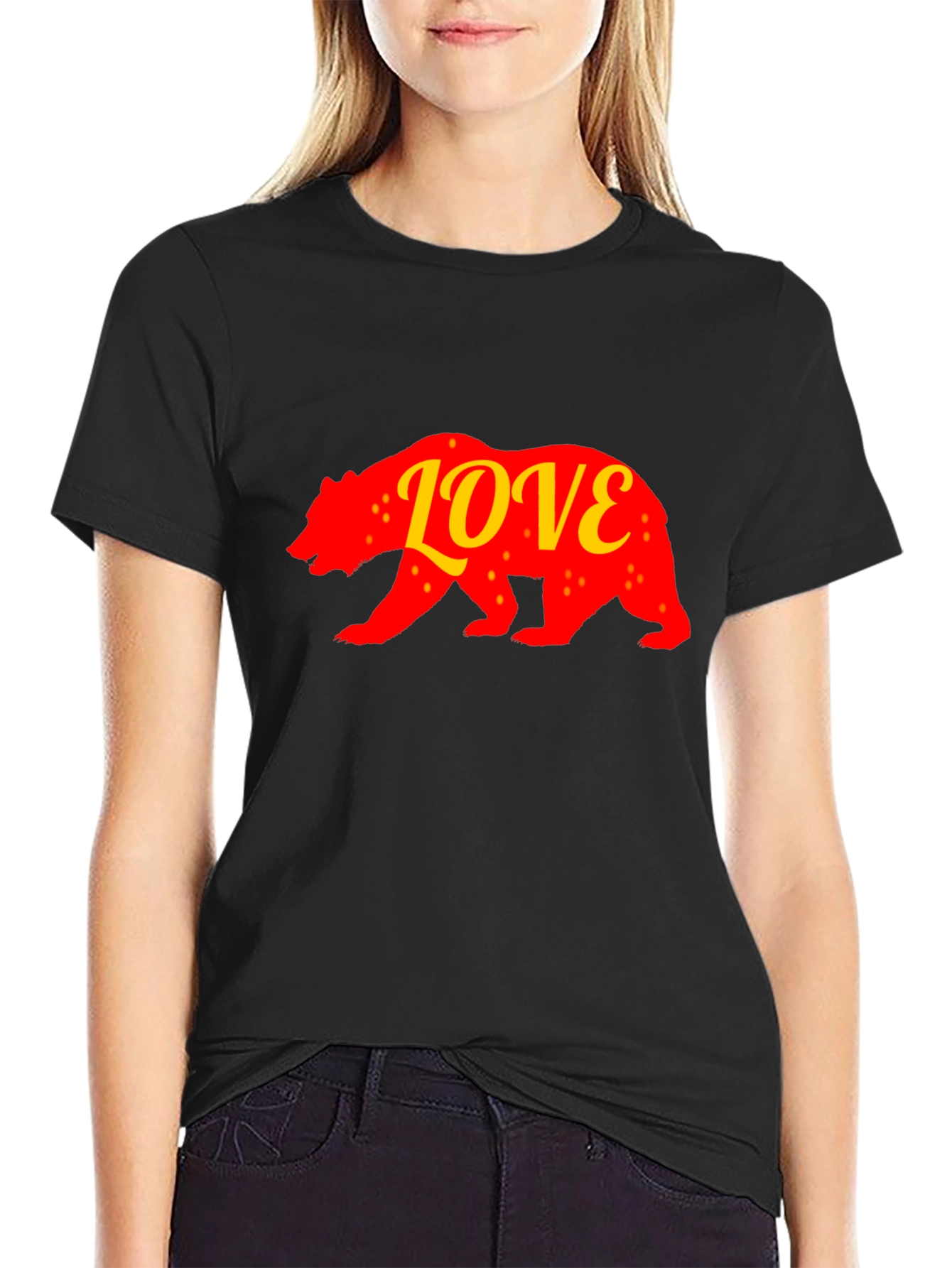 California Bear Love T-Shirt - Black