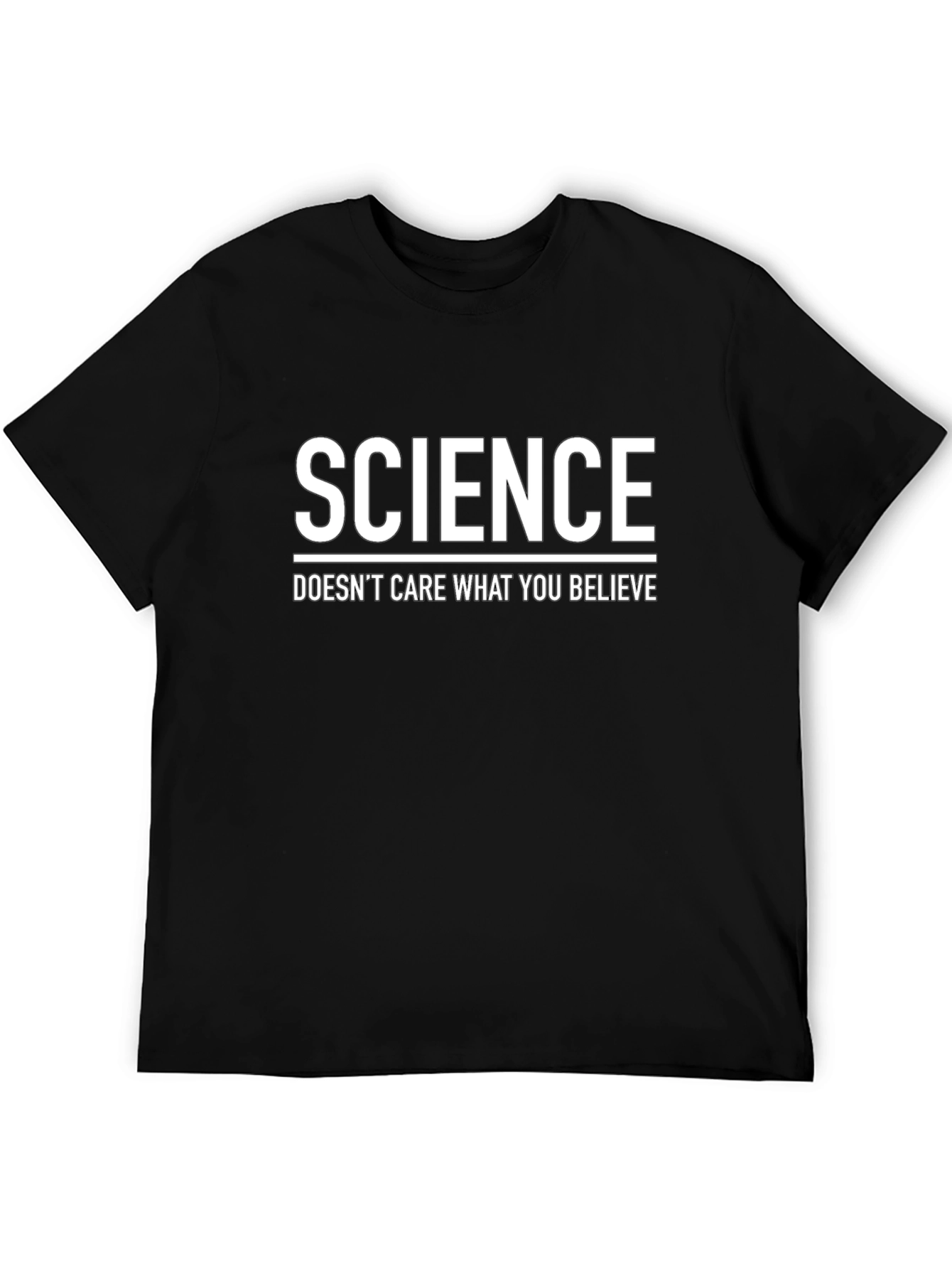 Science Doesnt Care T-Shirt -  Black Cotton Blend