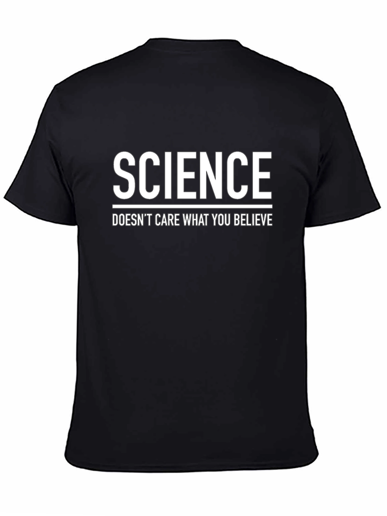 Science Doesnt Care T-Shirt -  Black Cotton Blend
