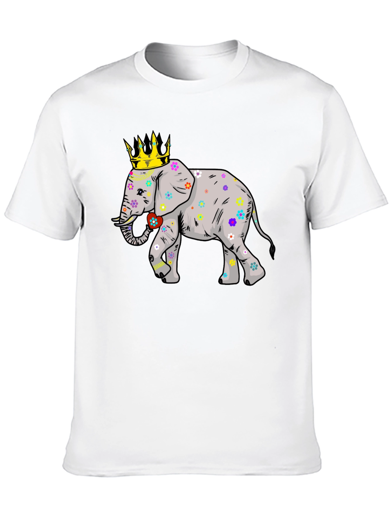 Elephant King Graphic Tee - Black Cotton