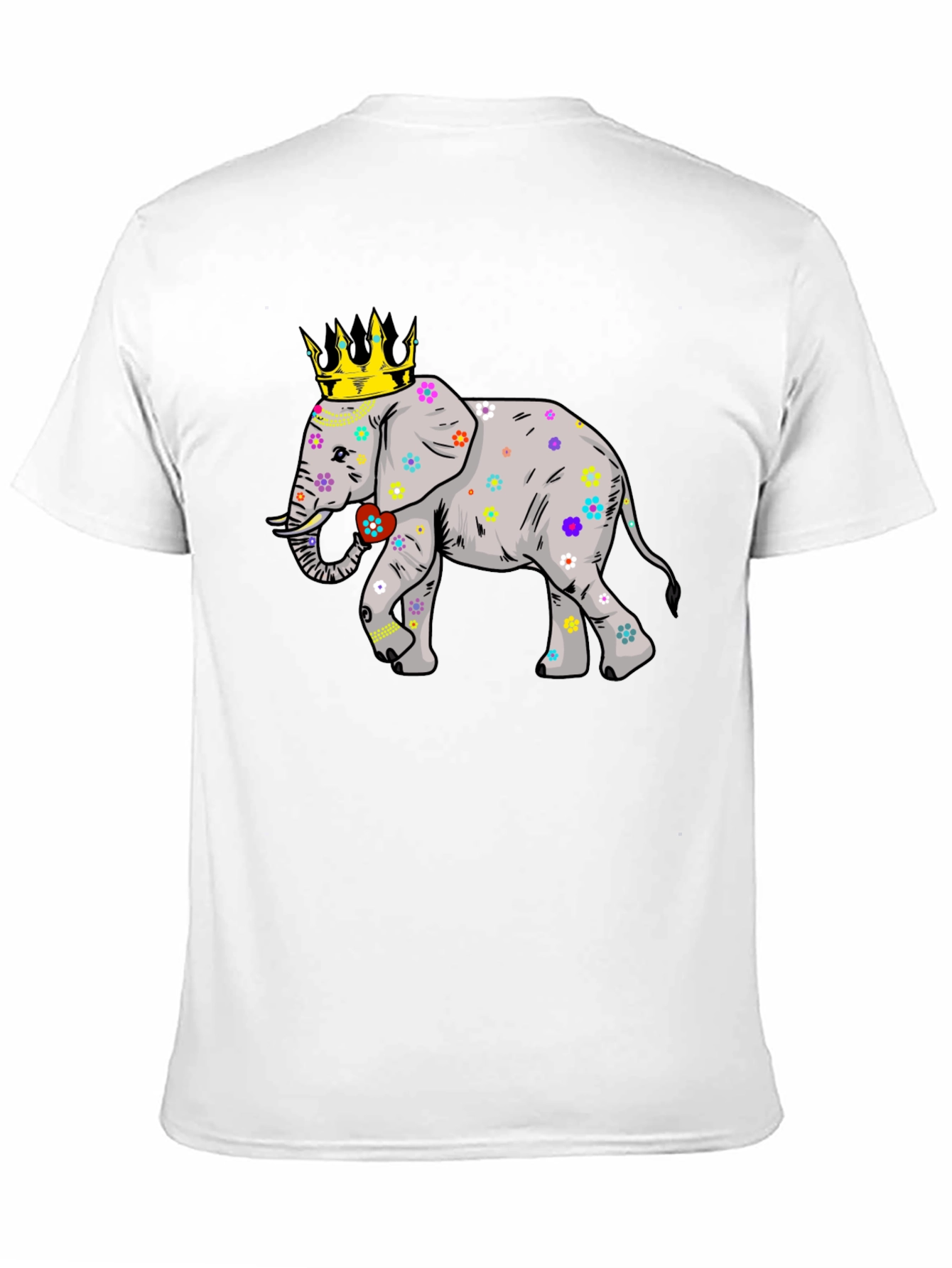 Elephant King Graphic Tee - Black Cotton