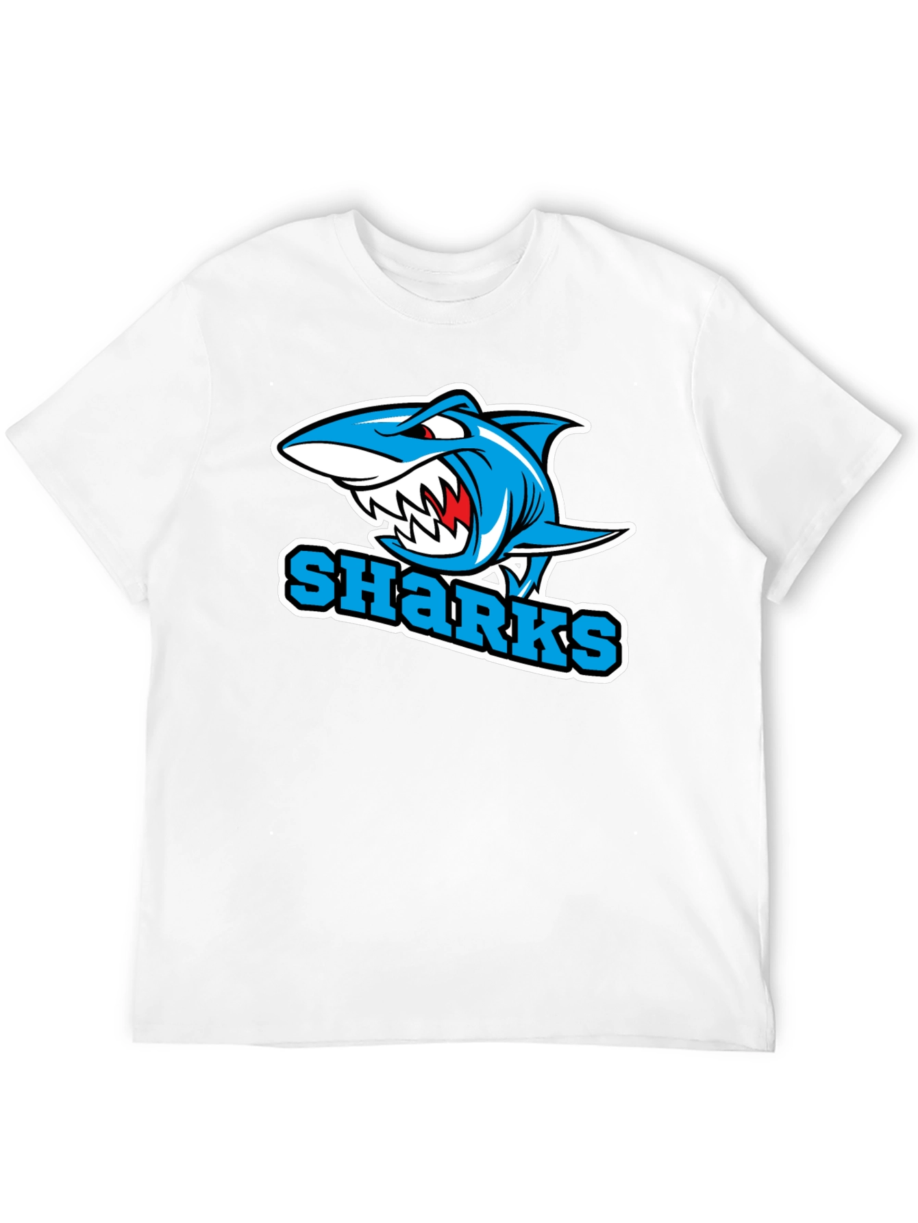 Sharks Graphic Tee - Cool Blue Shark T-Shirt