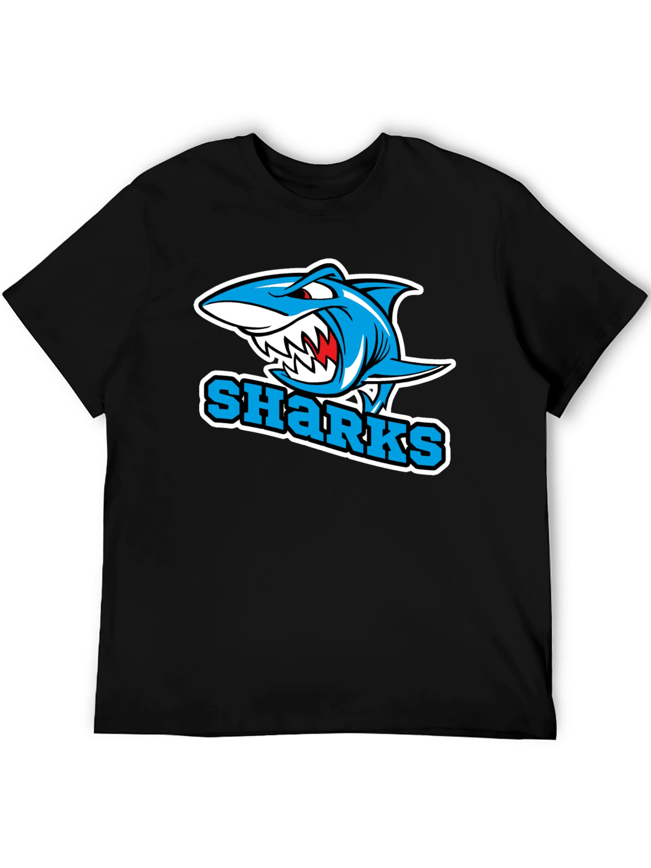 Sharks Graphic Tee - Cool Blue Shark T-Shirt