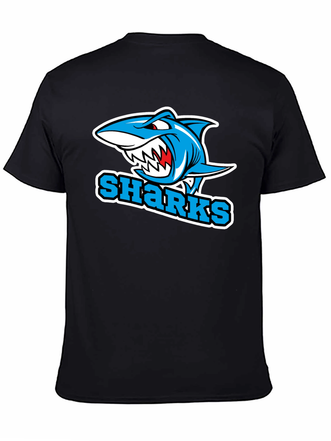 Sharks Graphic Tee - Cool Blue Shark T-Shirt