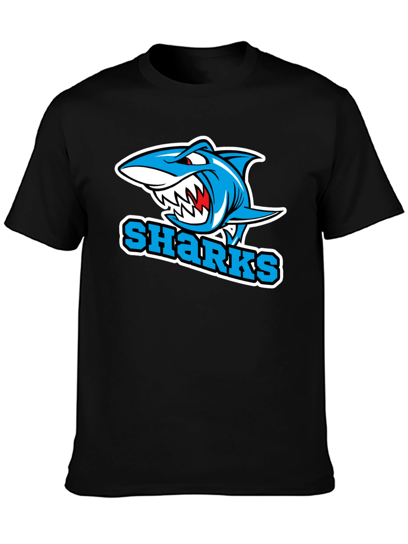 Sharks Graphic Tee - Cool Blue Shark T-Shirt
