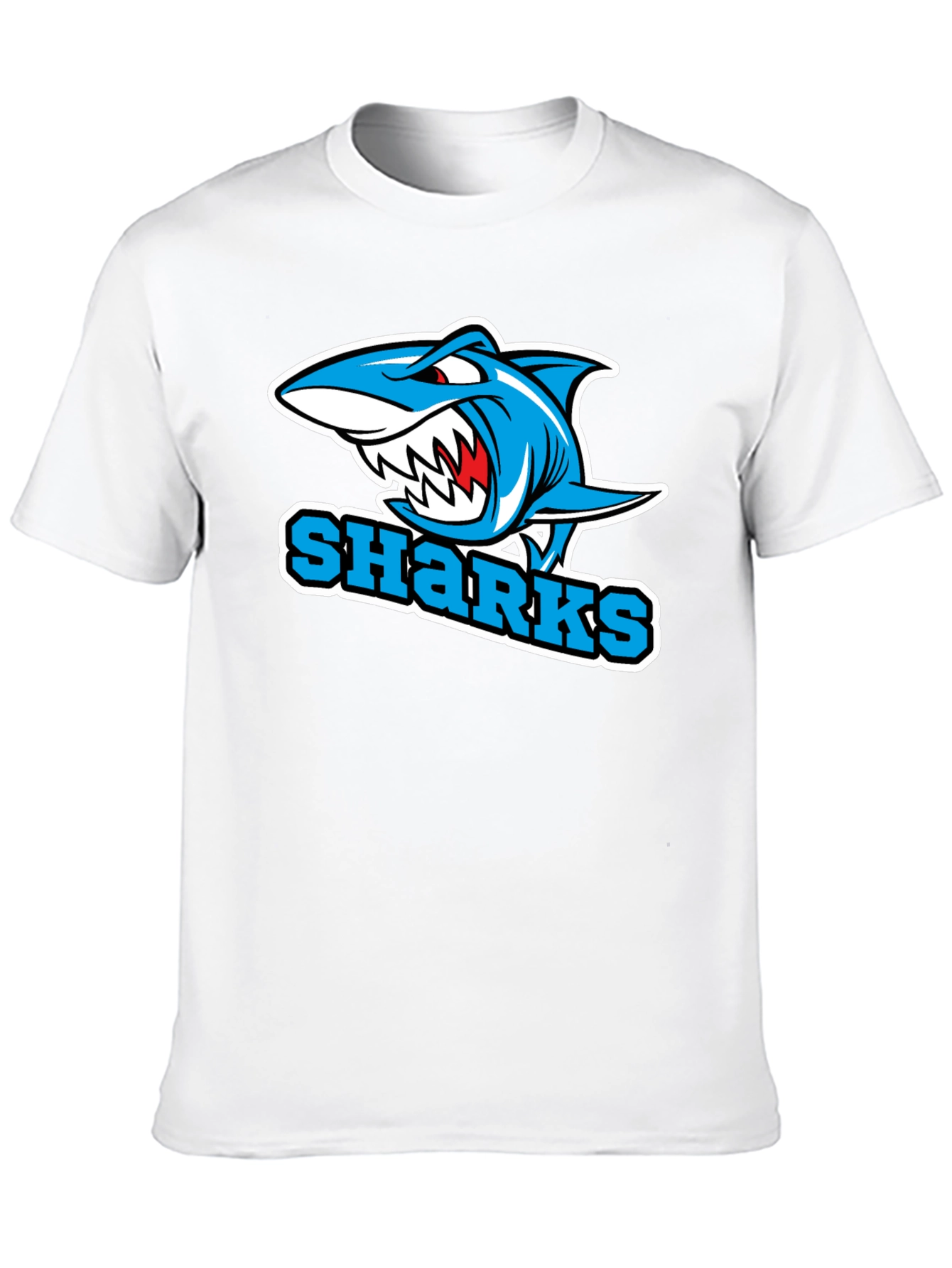Sharks Graphic Tee - Cool Blue Shark T-Shirt