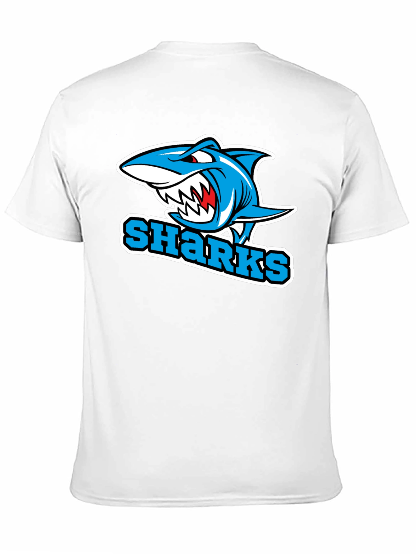Sharks Graphic Tee - Cool Blue Shark T-Shirt