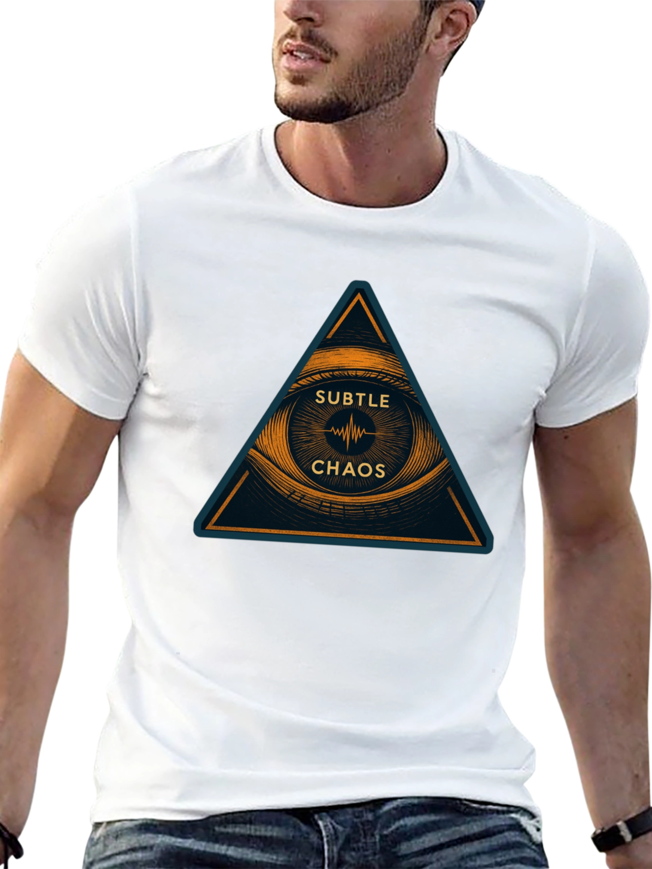 Subtle Chaos Graphic Print T-Shirt - Modern Design