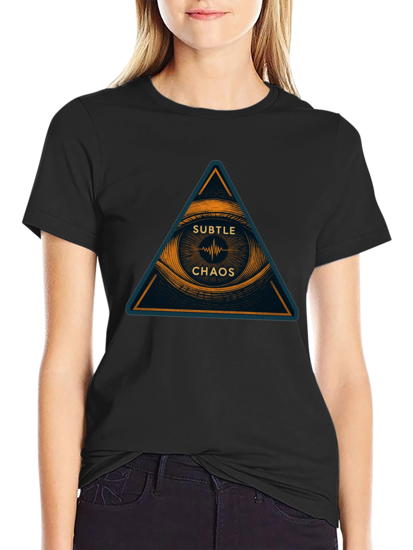 Subtle Chaos Graphic Print T-Shirt - Modern Design