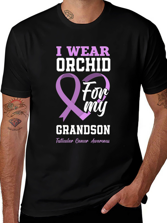 I Wear Orchid For My Grandson T-Shirt