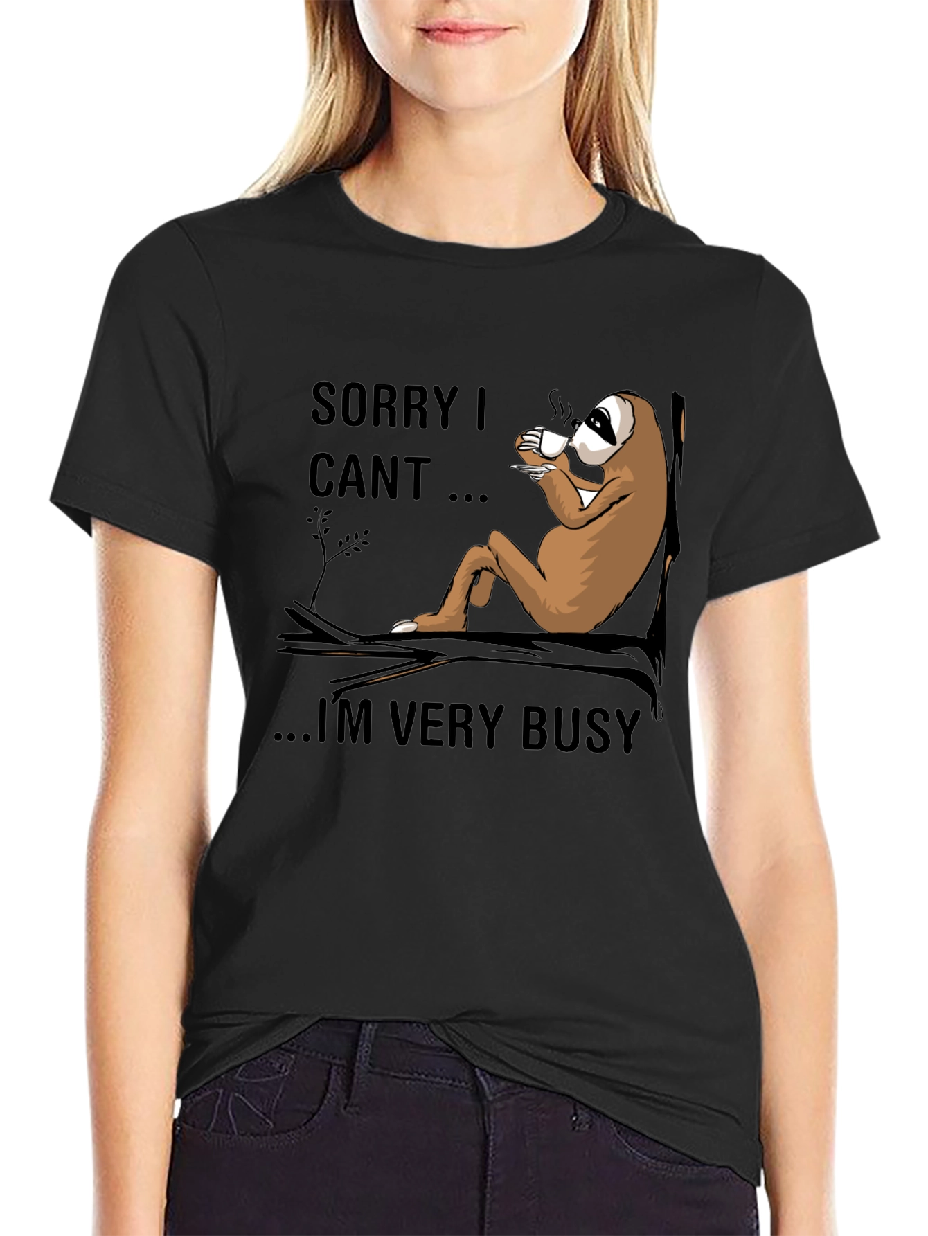 Sorry I Cant Sloth T-Shirt - Relaxed Style