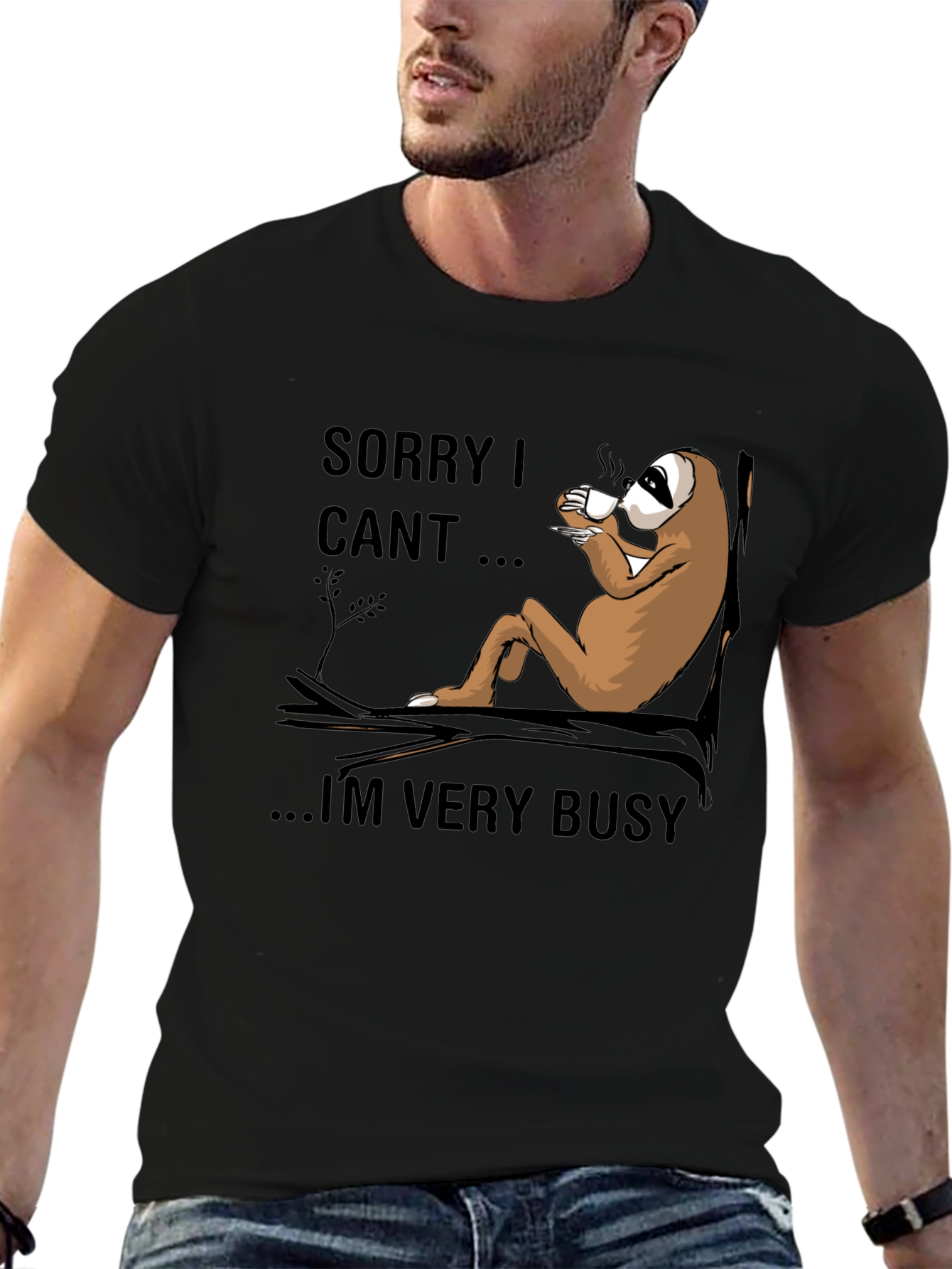 Sorry I Cant Sloth T-Shirt - Relaxed Style