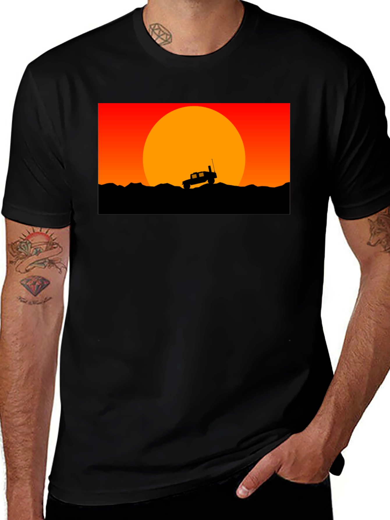 Off-Road Sunset Graphic T-Shirt