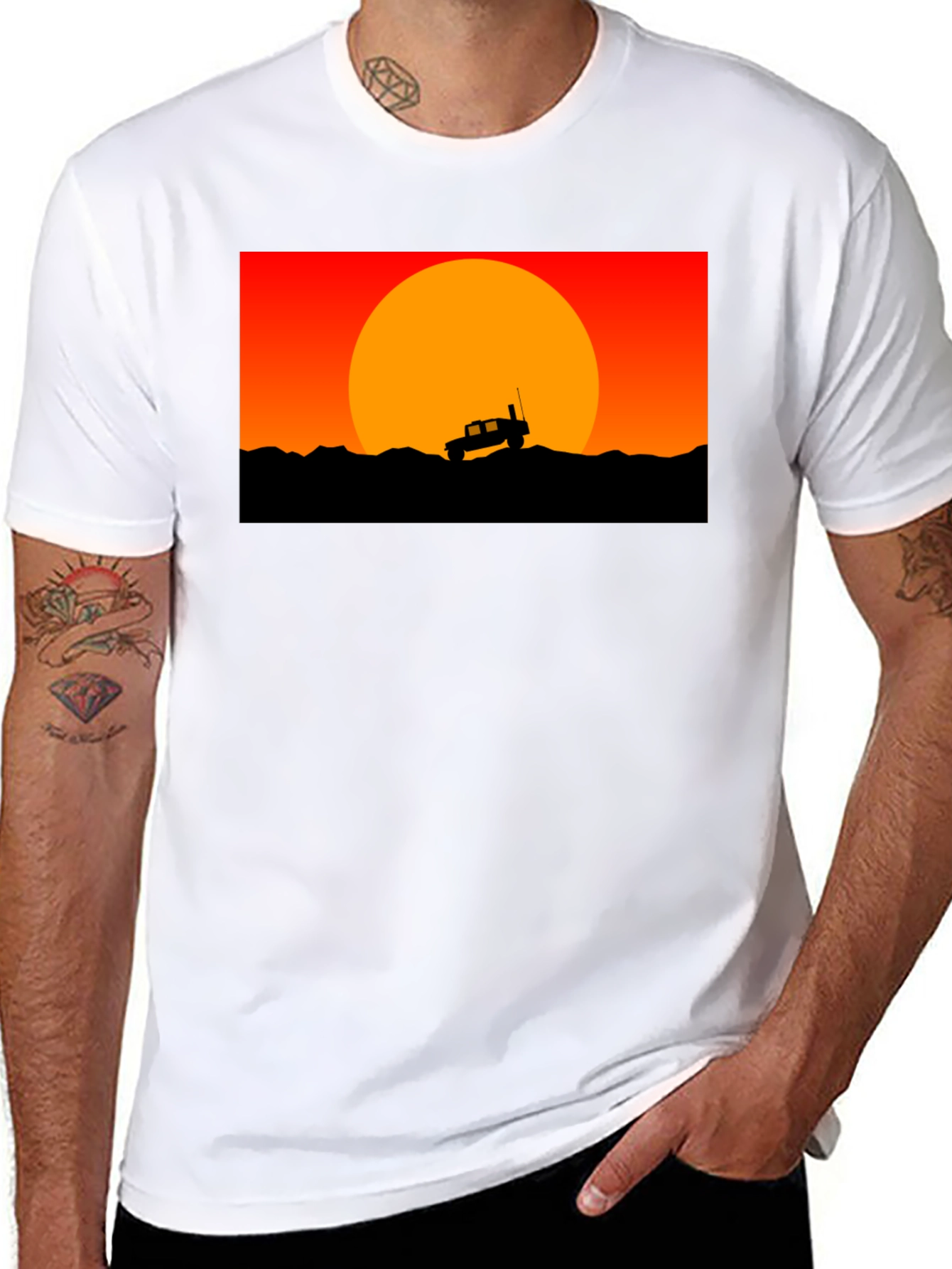Off-Road Sunset Graphic T-Shirt