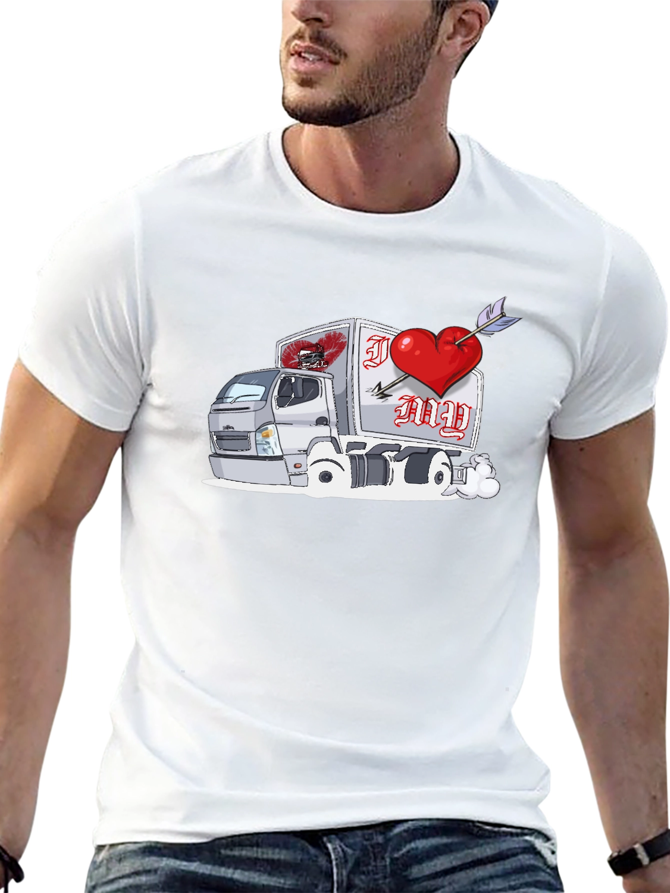 I Love My Truck Valentines Day T-Shirt