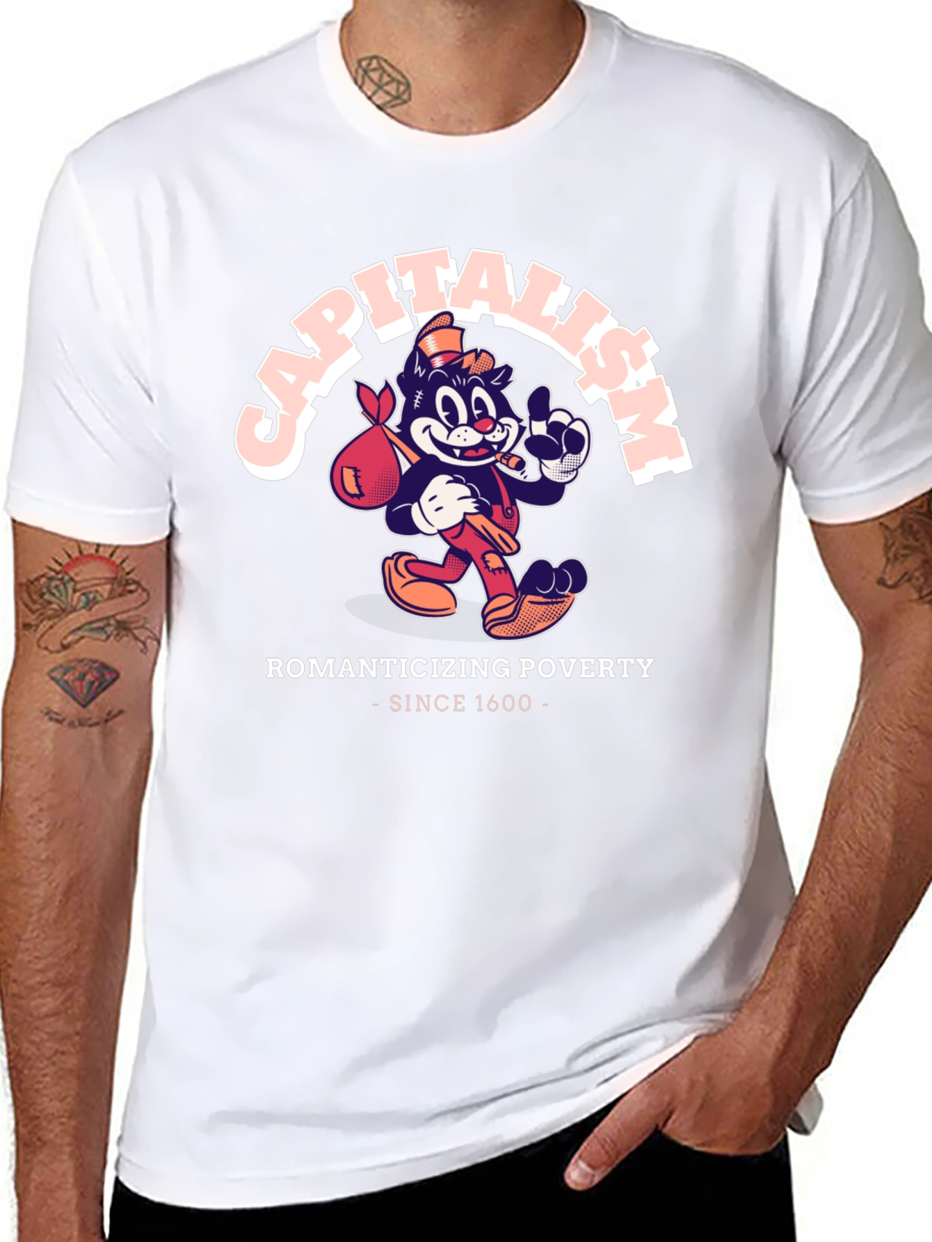 Capitalism Romanticizing Poverty Graphic T-Shirt