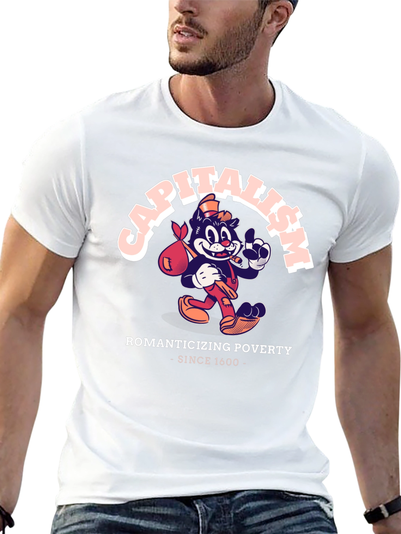 Capitalism Romanticizing Poverty Graphic T-Shirt