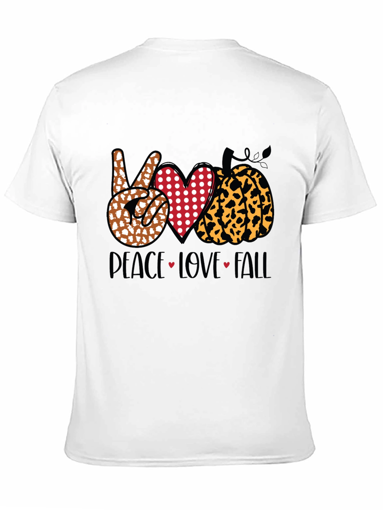 Peace Love Fall Graphic Tee - Autumn T-Shirt