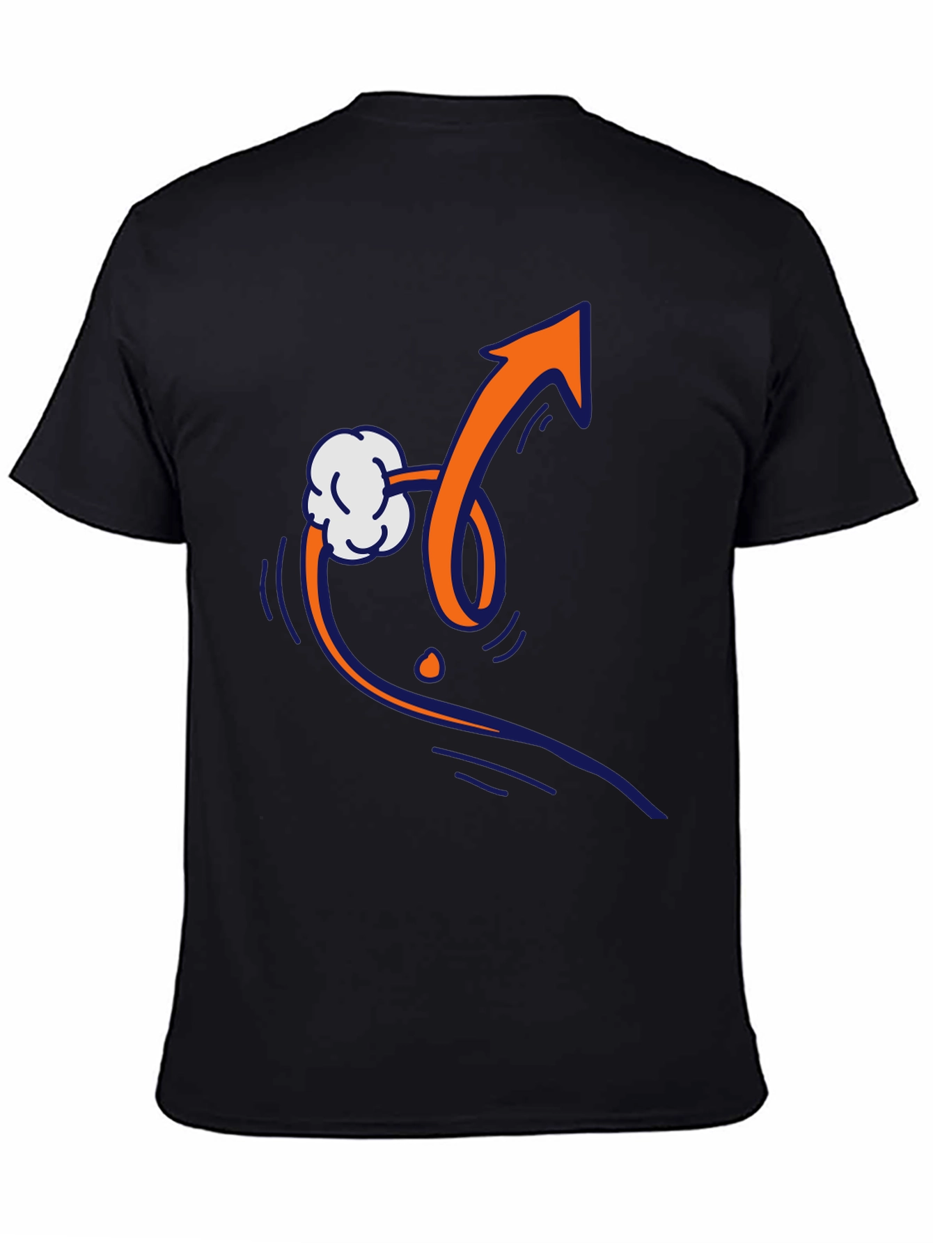 Trendy Graphic Tee - Arrow and Cloud Design