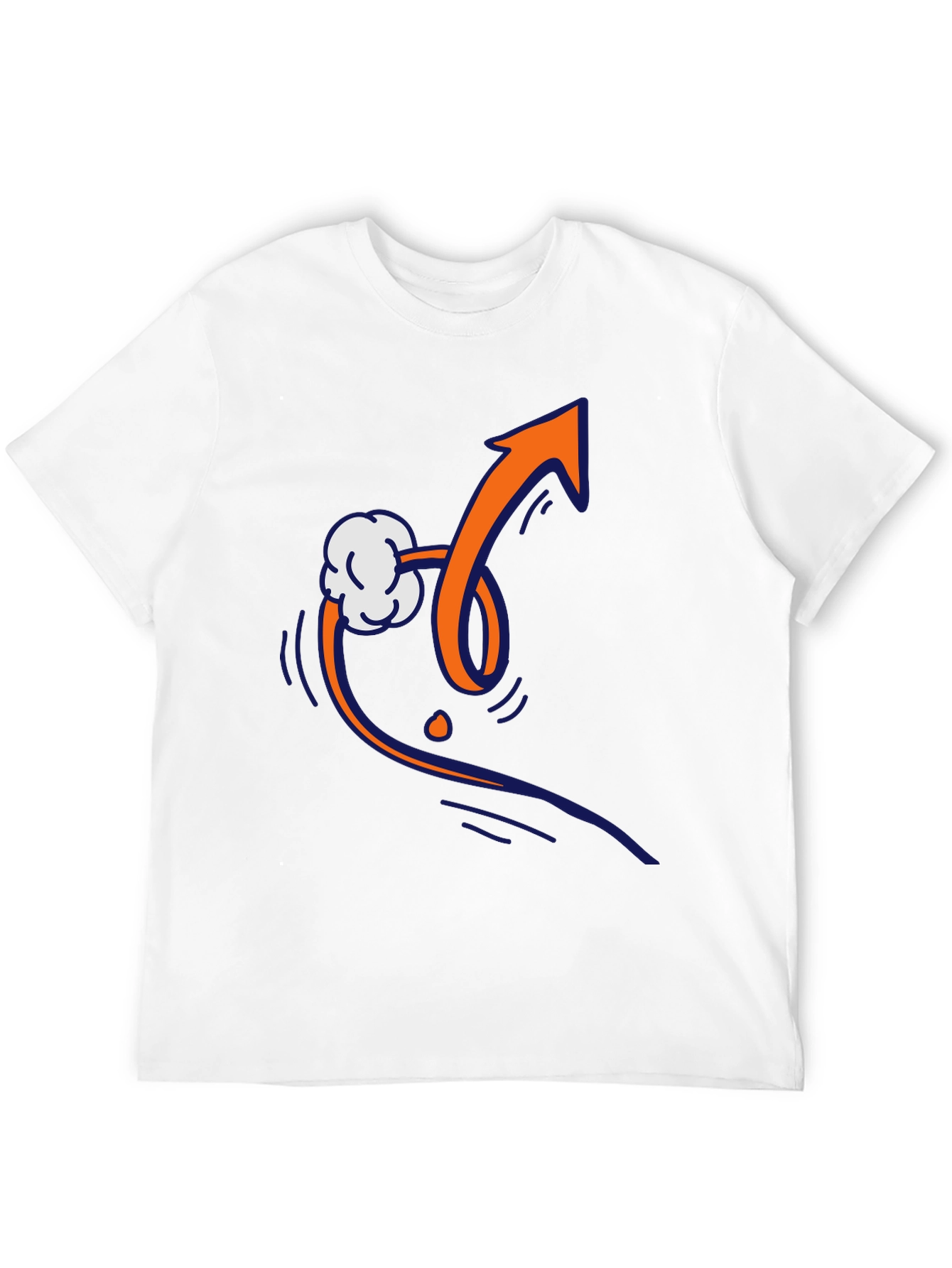 Trendy Graphic Tee - Arrow and Cloud Design