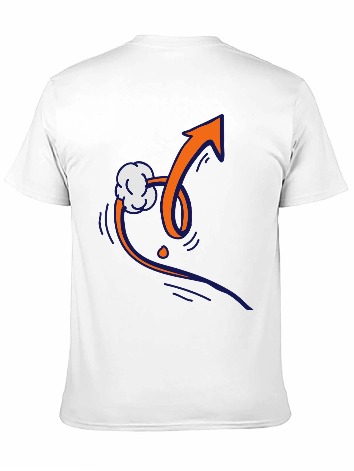 Trendy Graphic Tee - Arrow and Cloud Design