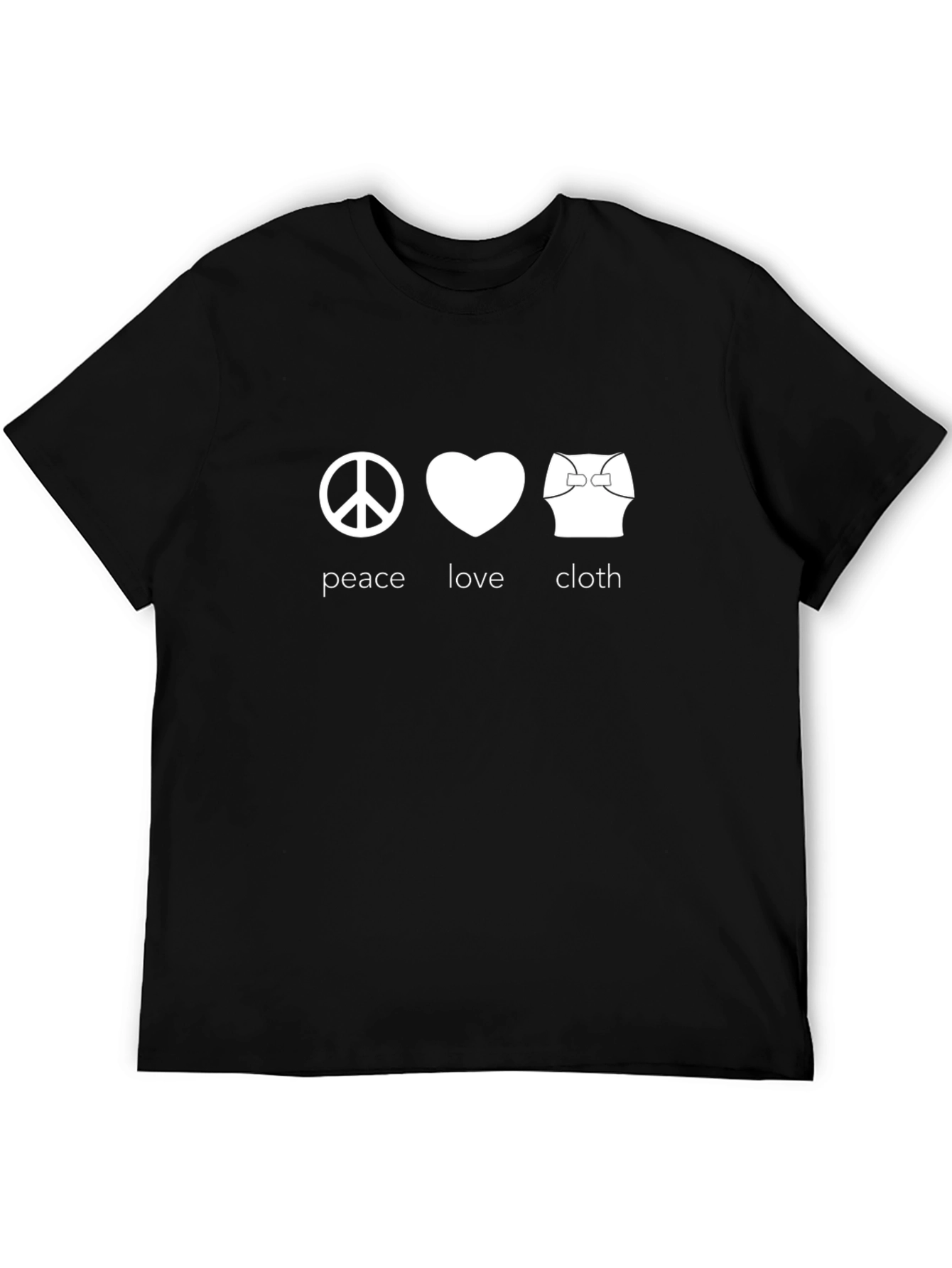 Peace Love Cloth T-Shirt - Trendy Graphic Tee