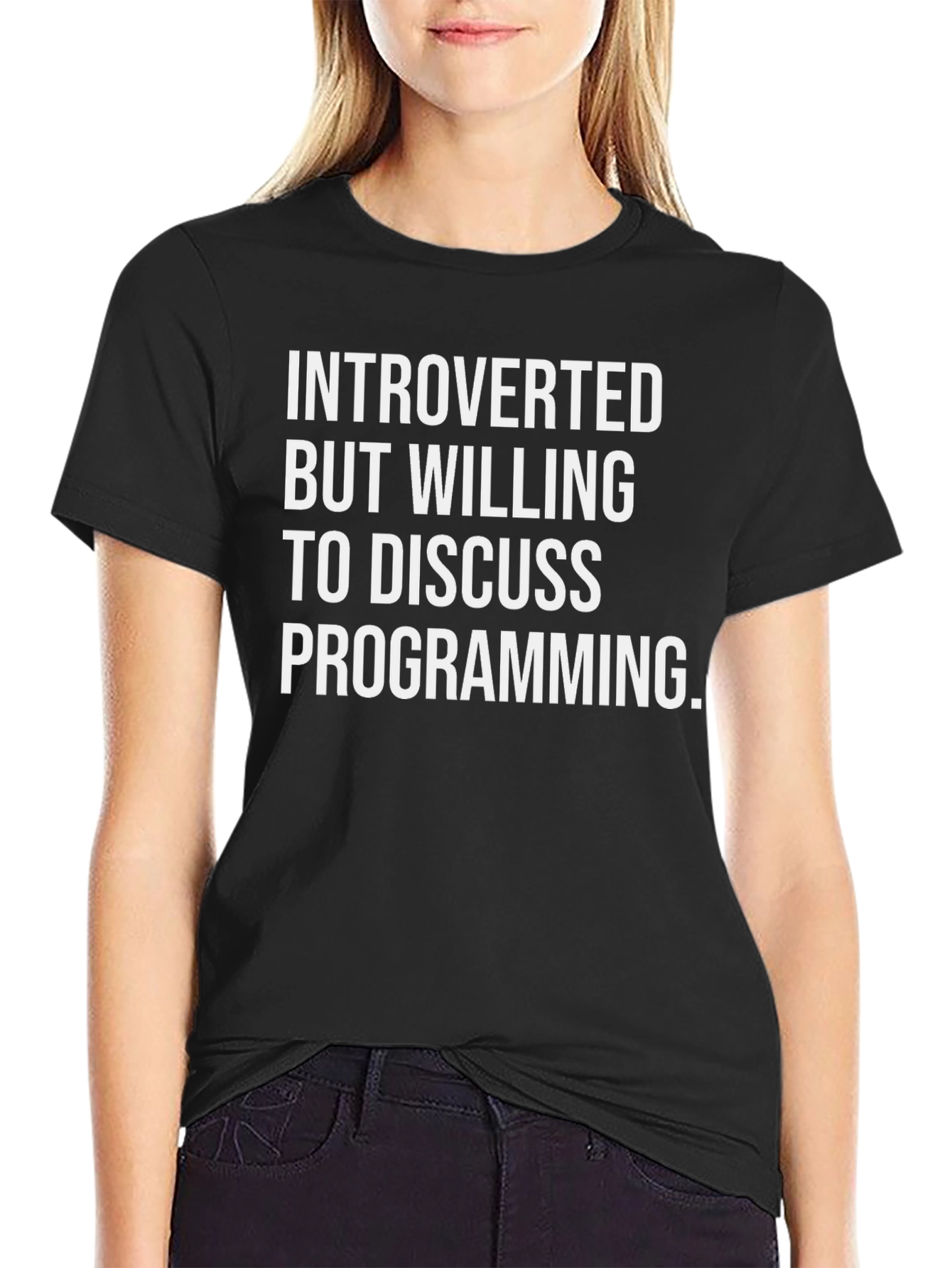 Introverted Programmer Graphic Tee - Black
