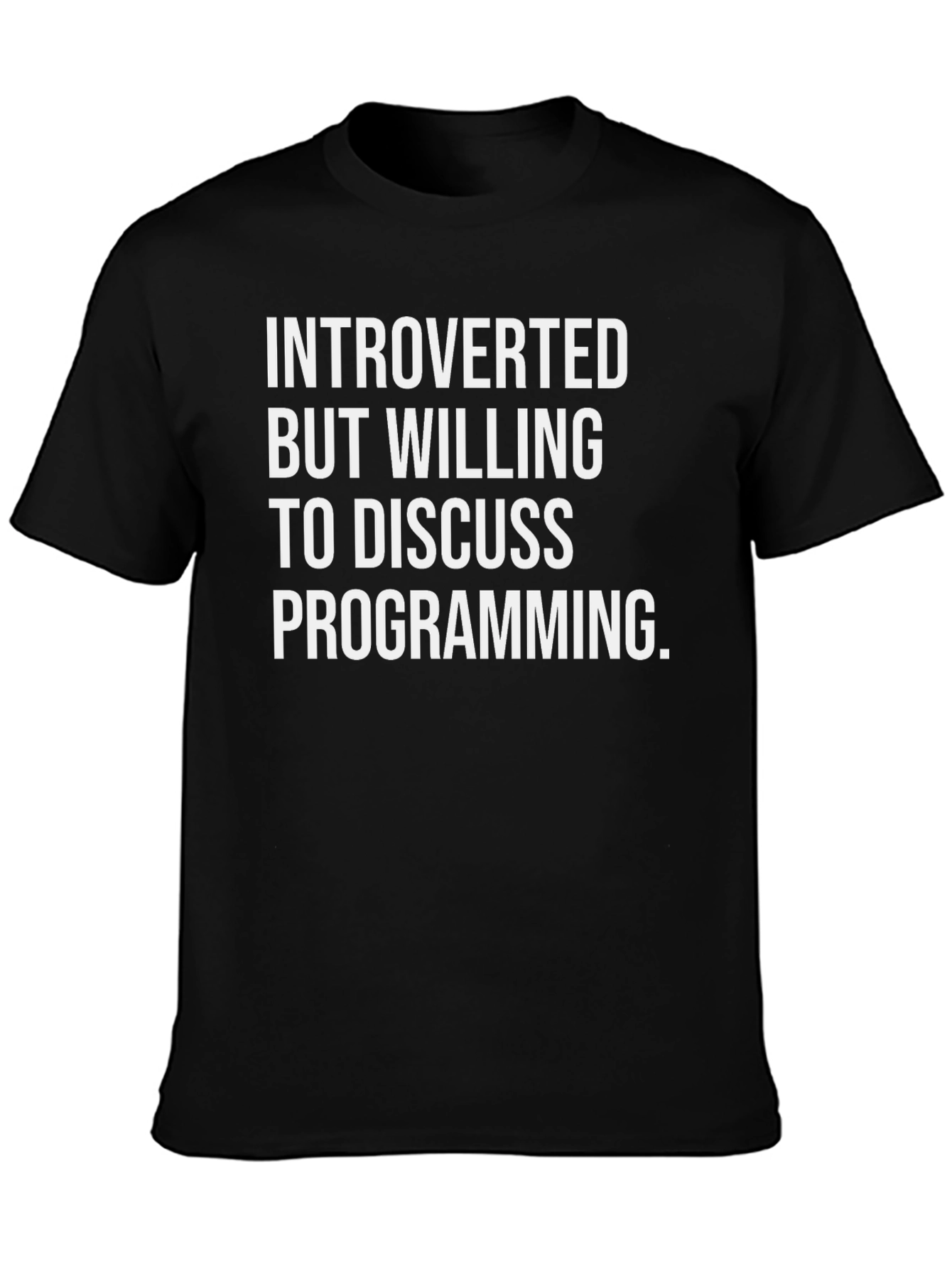 Introverted Programmer Graphic Tee - Black