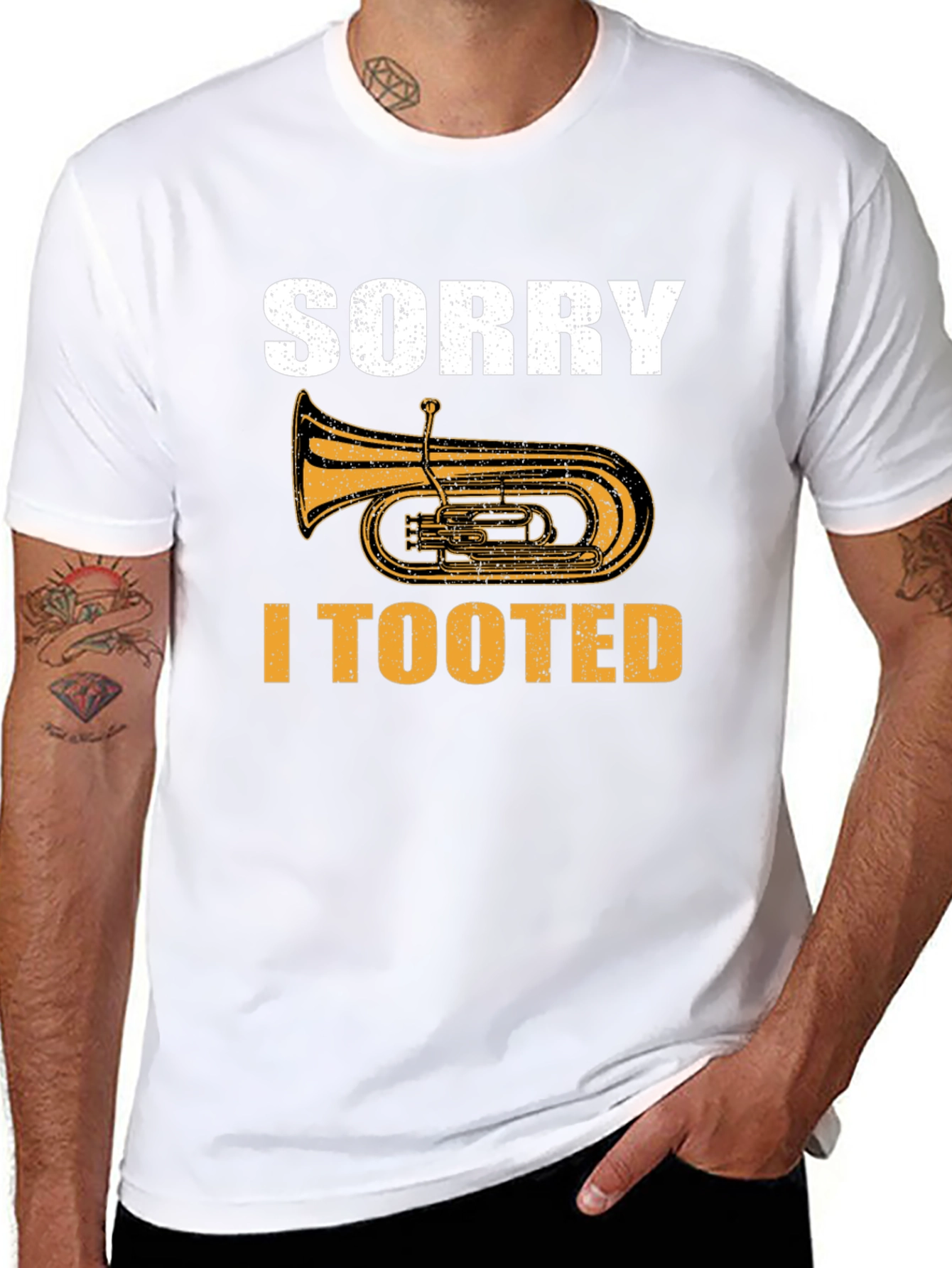 Sorry I Tooted Tuba Musician Humor T-Shirt