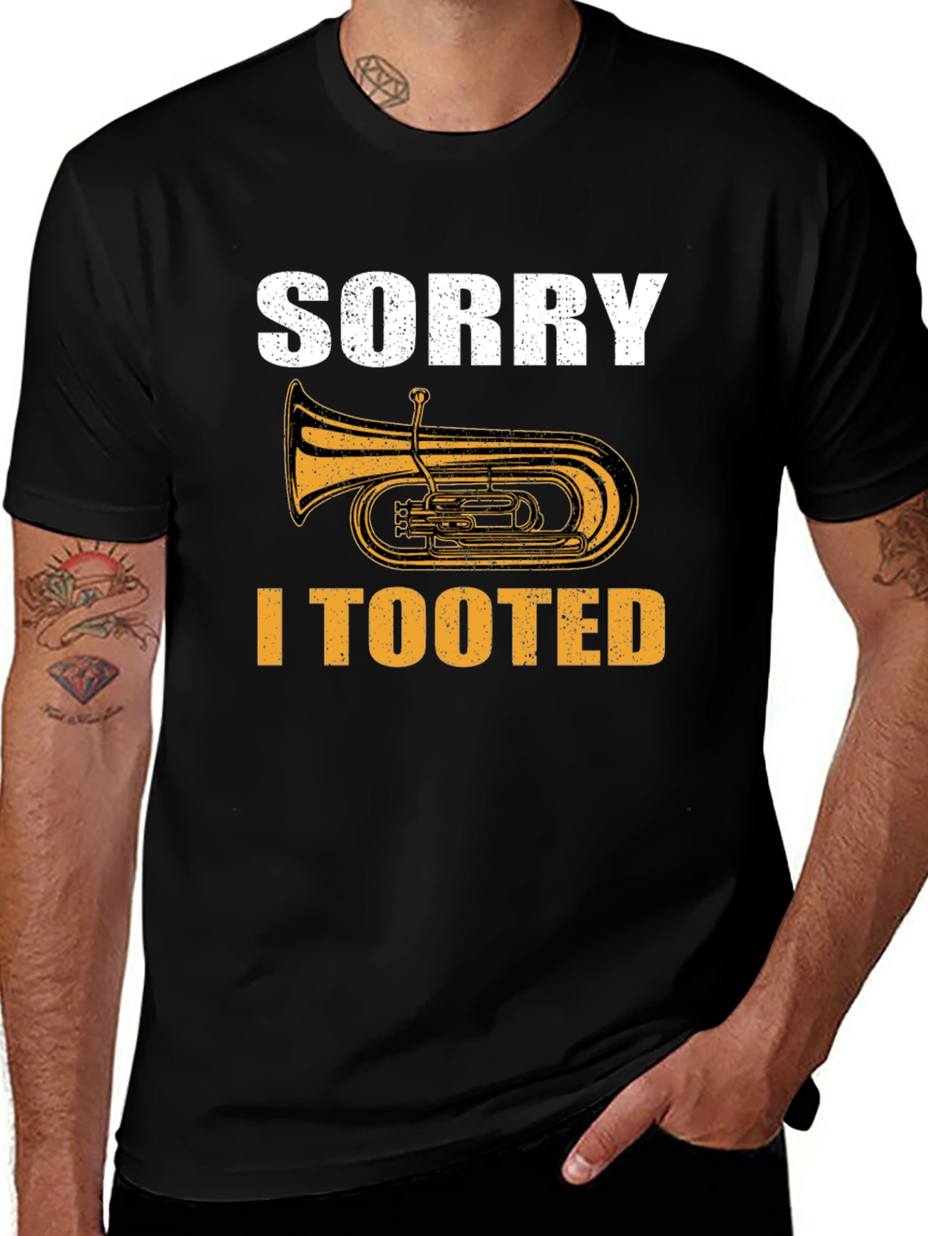 Sorry I Tooted Tuba Musician Humor T-Shirt