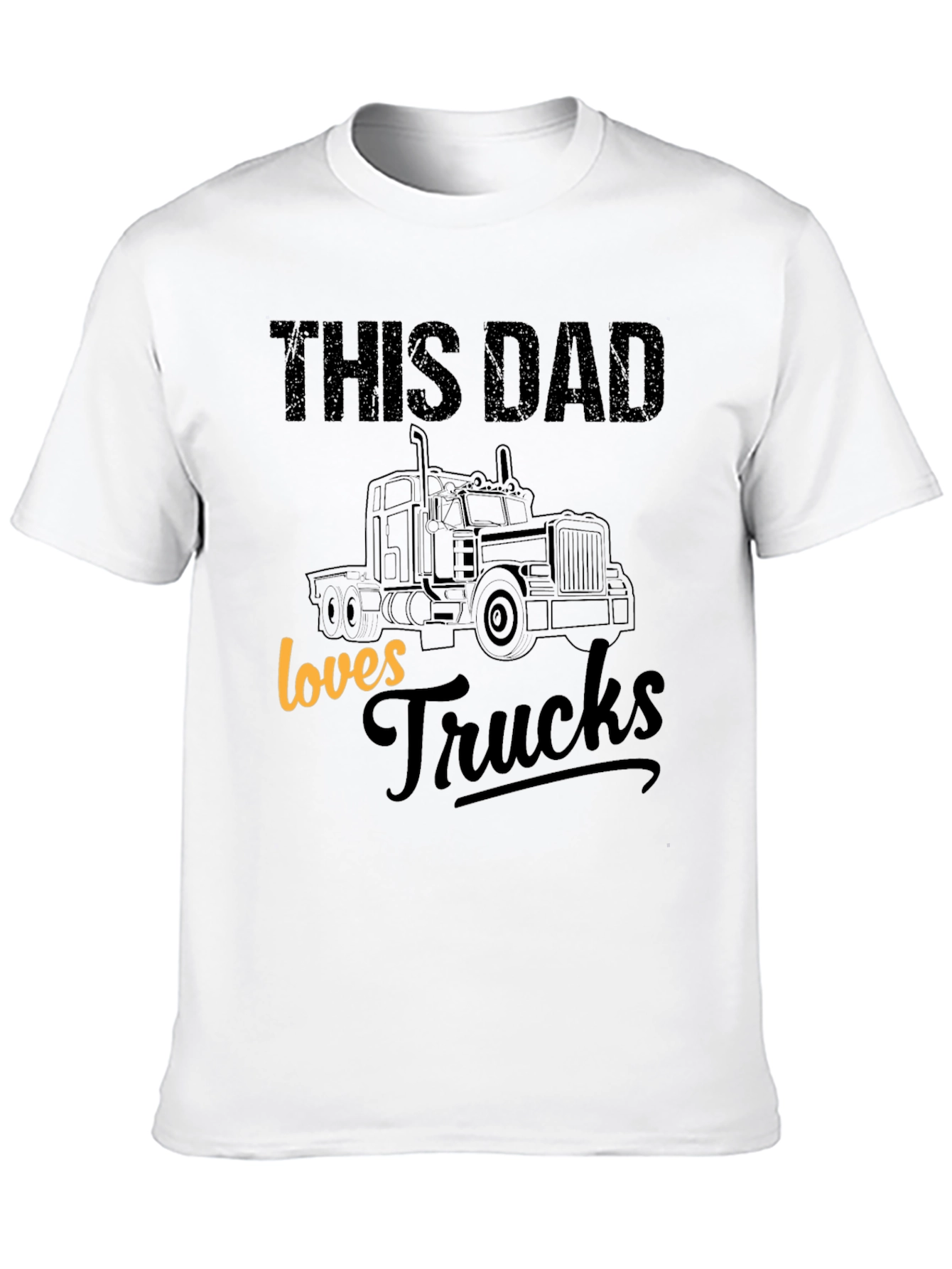 This Dad Loves Trucks T-Shirt - Black