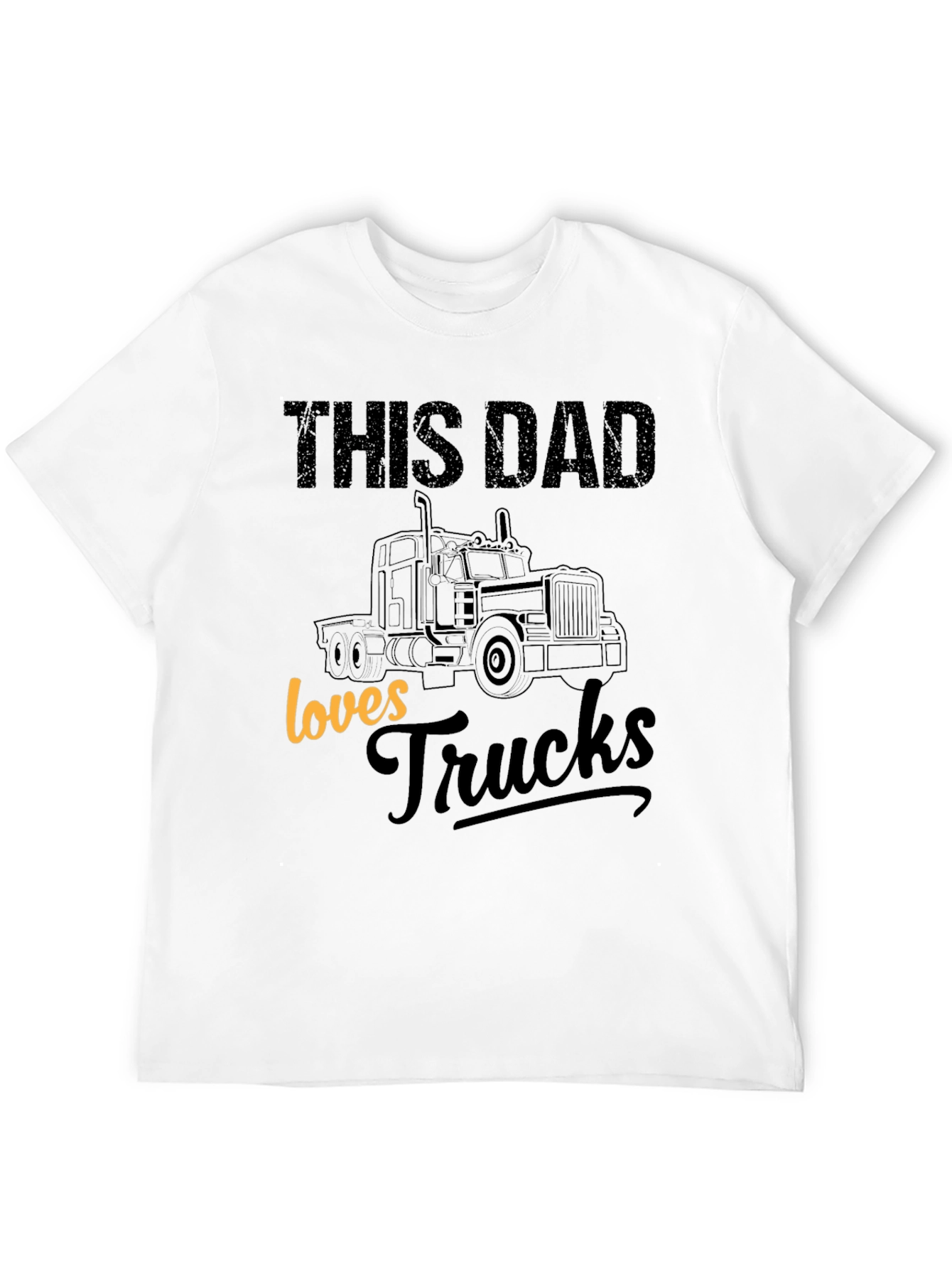 This Dad Loves Trucks T-Shirt - Black