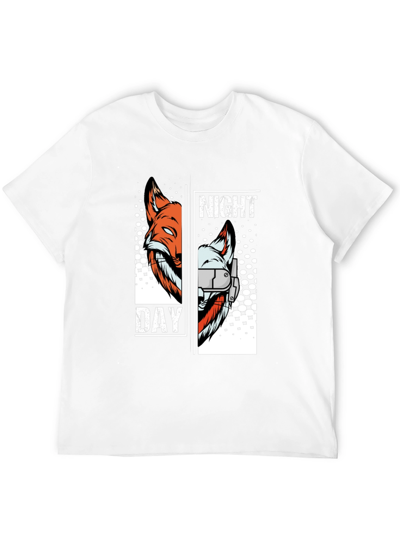 Night & Day Fox Graphic T-Shirt - Unique Design